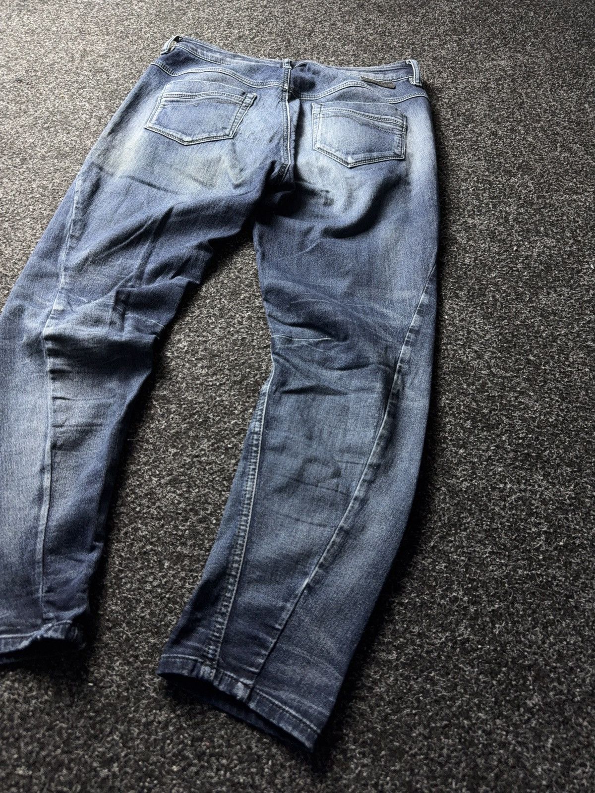 Diesel Luxury Diesel Fayza Vintage Blue Relaxed Tapered Jeans Size 25" / US 0 / IT 36 - 15 Thumbnail