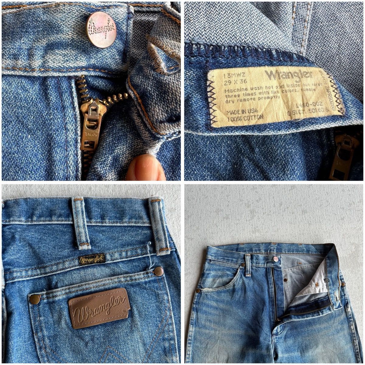 TAION Vintage WRANGLER Jeans Mudwash Talon Distressed Denim Pants Size US 28 / EU 44 - 16 Thumbnail