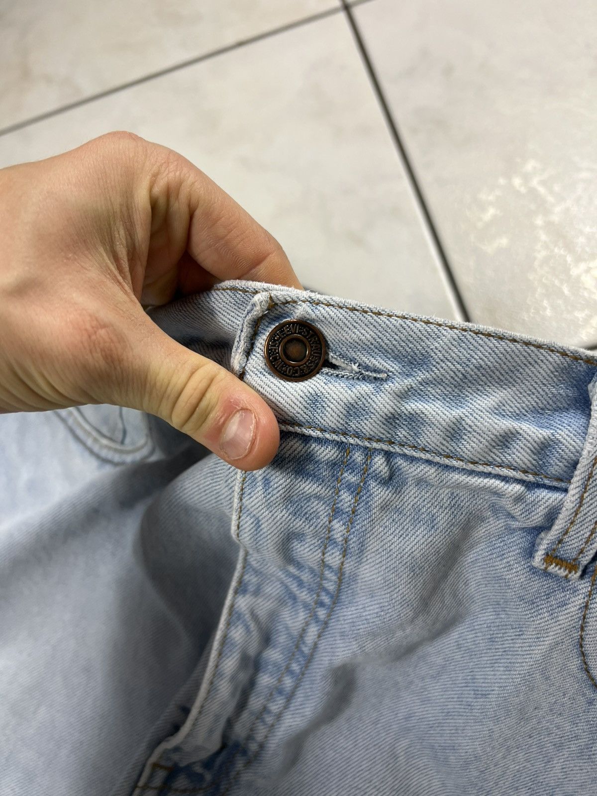 Levi's Vintage 90s Levi’s 615 02 orange tab jeans baby blue denim Size US 38 / EU 54 - 10 Thumbnail