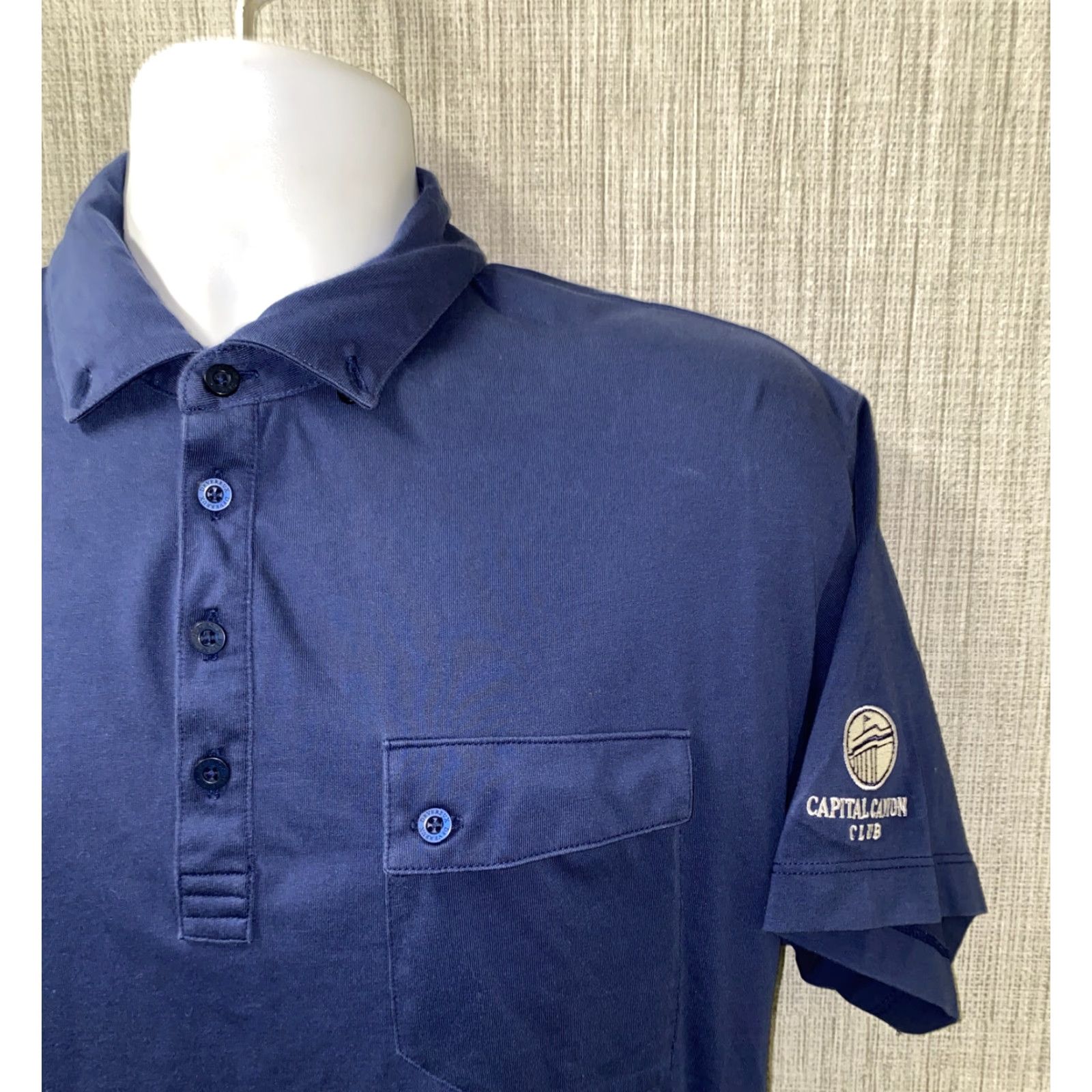 Vintage Devereux Polo Shirt Golf Blue XL Mens Short Sleeve Regular Fit Solid User: N/A Size US XL / EU 56 / 4 - 2 Thumbnail