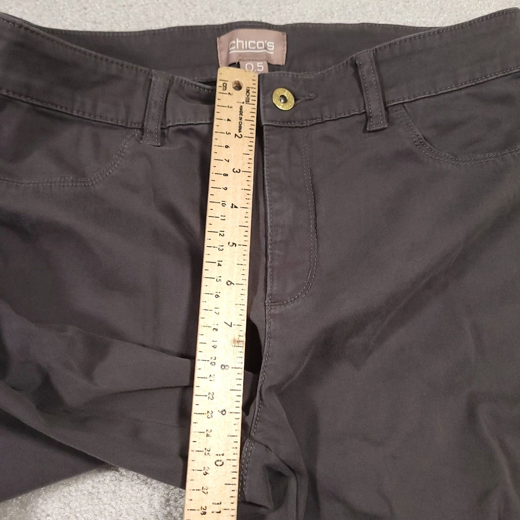 Vintage Chicos Skinny Jeans Womens Size XS Gray Stretch Chico Size 0.5 Jeans Regular 30 in Inseam 29.5 in Gray Denim Size 26" / US 2 / IT 38 - 7 Thumbnail