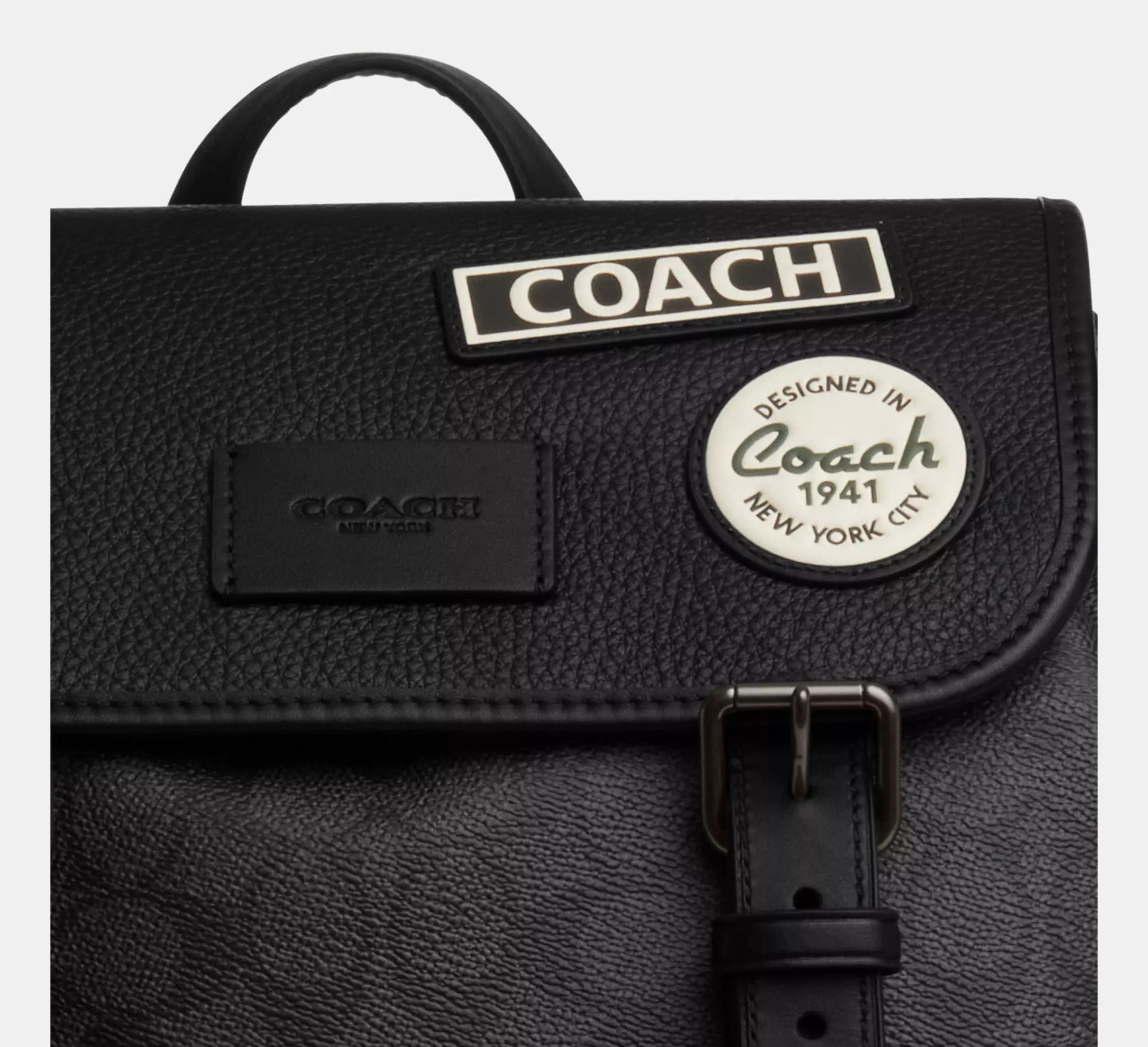 Coach Sprint Backpack In Signature Canvas With Patches CY818