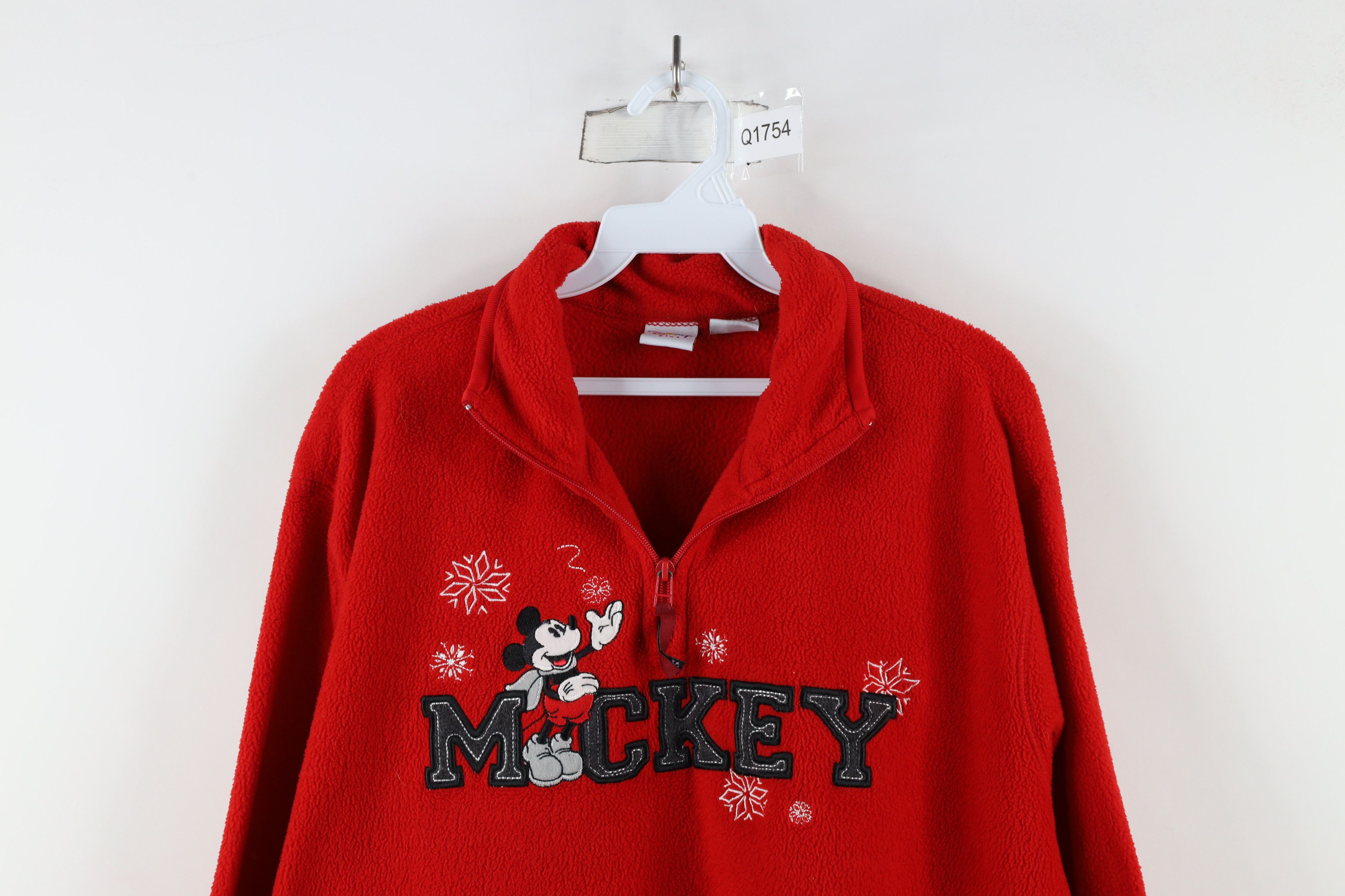 Disney × Vintage Vintage Disney Snowflake Mickey Mouse Fleece Sweater Size XL / US 12-14 / IT 48-50 - 2 Thumbnail