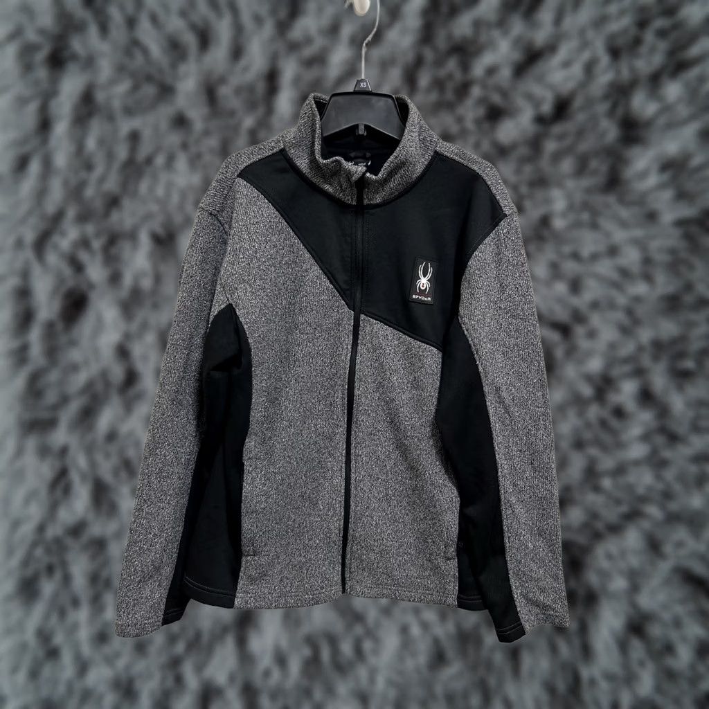 Spyder Spyder Full Zip Jacket Mens M Black Knit Polyester Lined Jacket Size US M / EU 48-50 / 2 - 1 Thumbnail