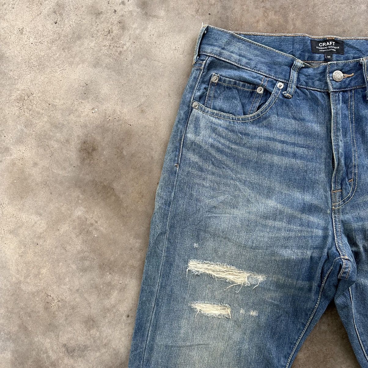 Japanese Brand Vintage W31 💥 Craft Distressed Faded Denim Jean Pant Size US 31 - 4 Thumbnail