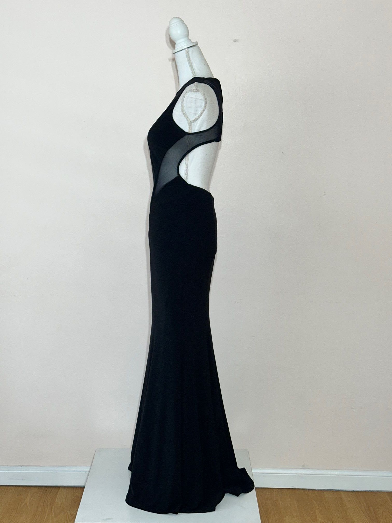 Vintage Betsy And Adam Satuesque Bias Form Fitting Gown Size XS / US 0-2 / IT 36-38 - 7 Thumbnail