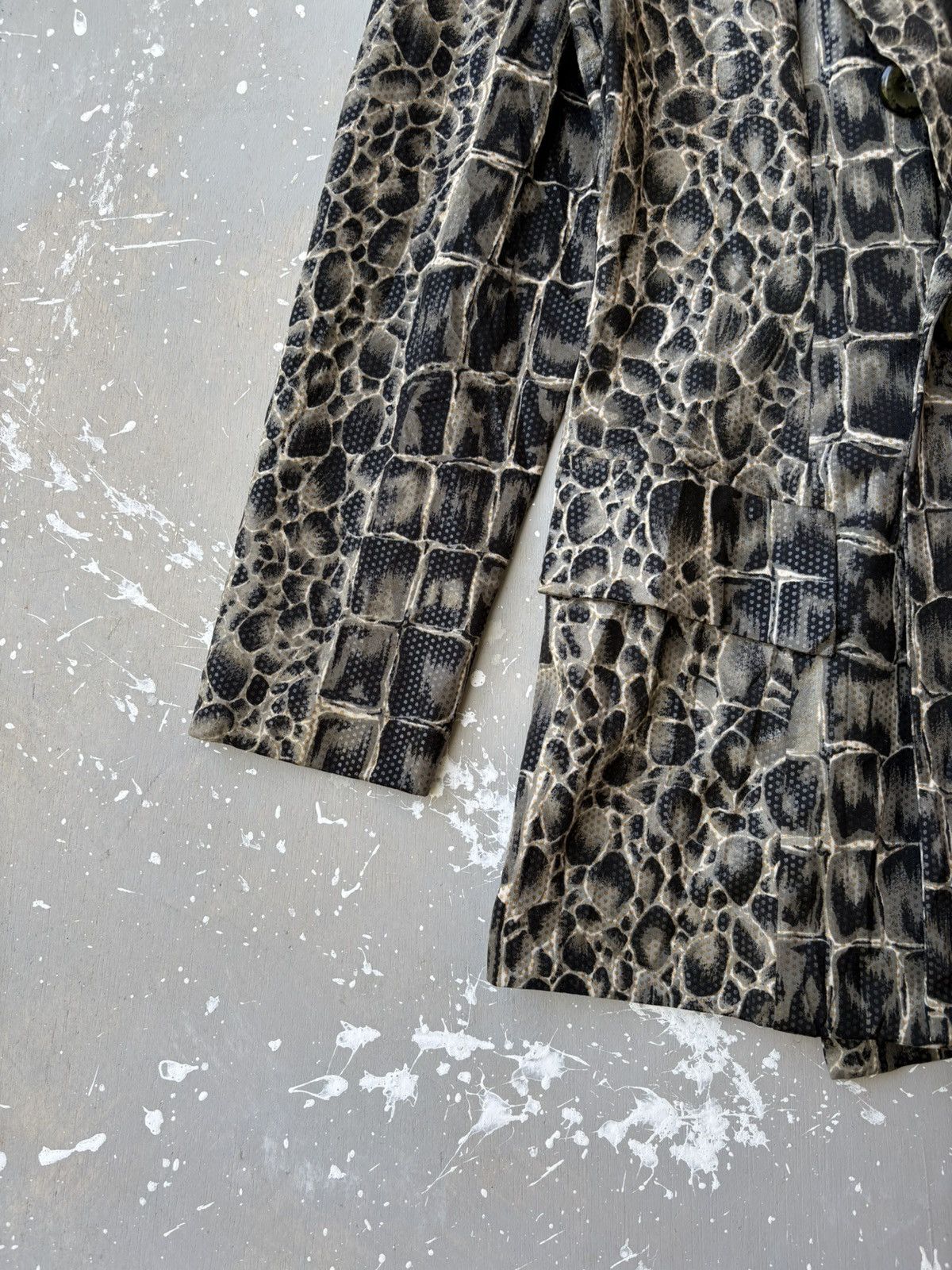 Japanese Brand Vintage Daef Snake Skin Pattern Animal Jacket Blazer Size US XS / EU 42 / 0 - 6 Thumbnail