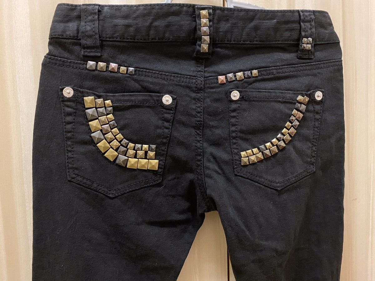 Japanese Brand Swordfish Studded Distressed Skinny Jeans Size 28" / US 6 / IT 42 - 7 Thumbnail
