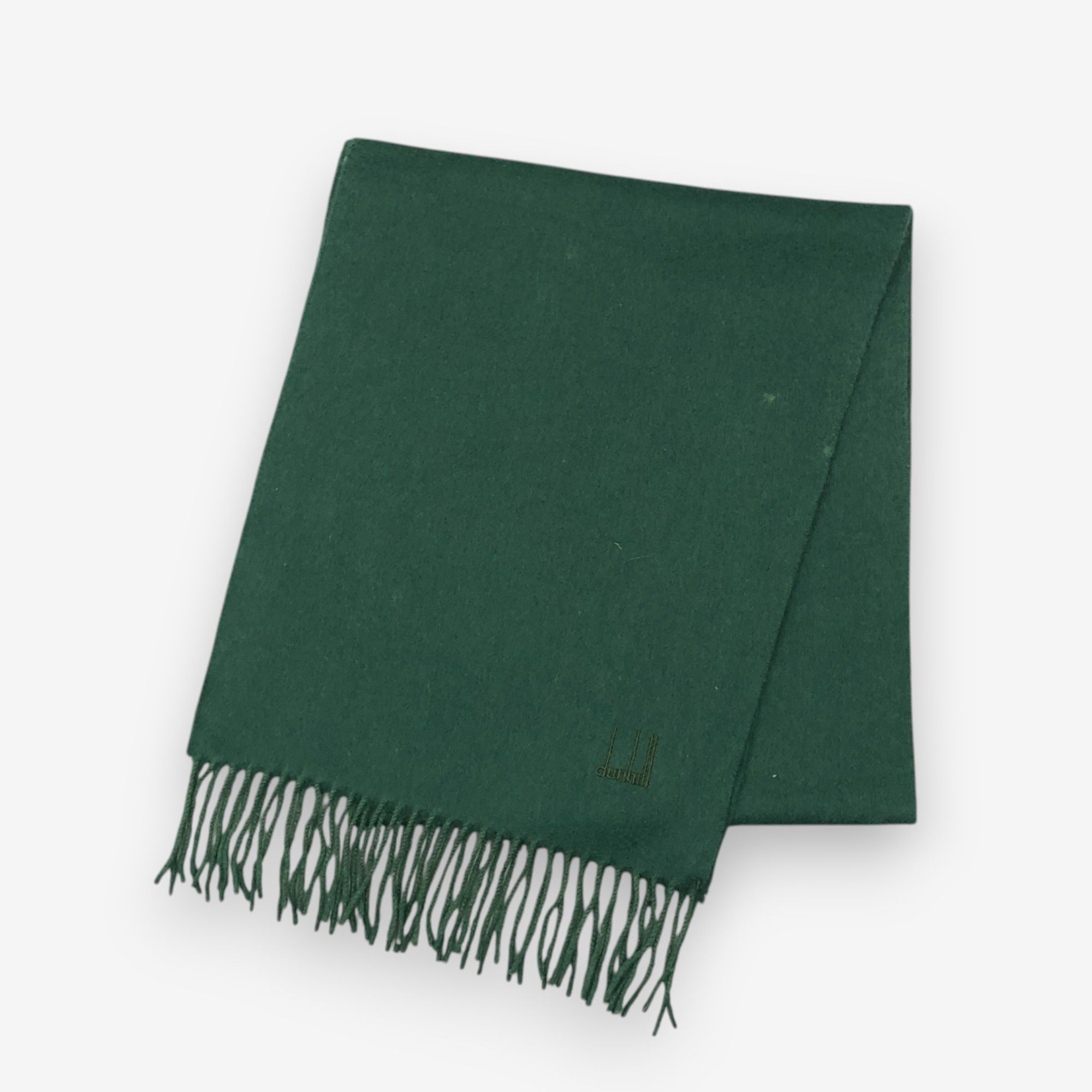 Japanese Brand Vintage Dunhill Scarf Muffler Wool Fringe Scarves Size ONE SIZE - 4 Thumbnail