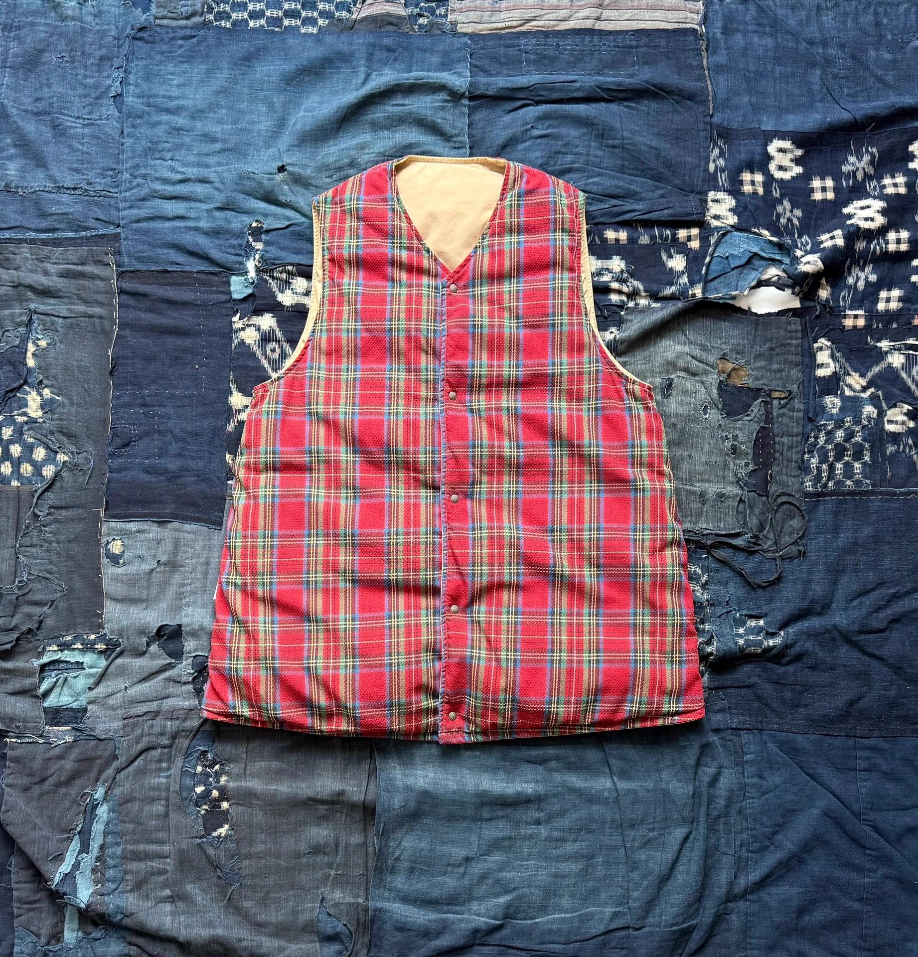 Visvim VISVIM 21SS KORA DOWN VEST Dye Washed Check Beige 2 Size US M / EU 48-50 / 2 - 4 Thumbnail