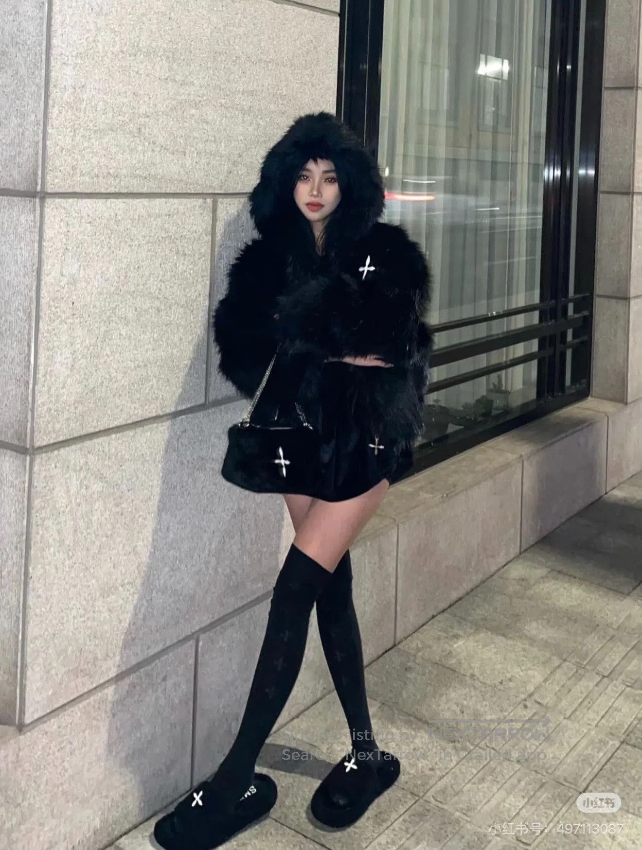 SMFK SMFK Fur Snowman Jacket Black. Size M / US 6-8 / IT 42-44 - 7 Thumbnail
