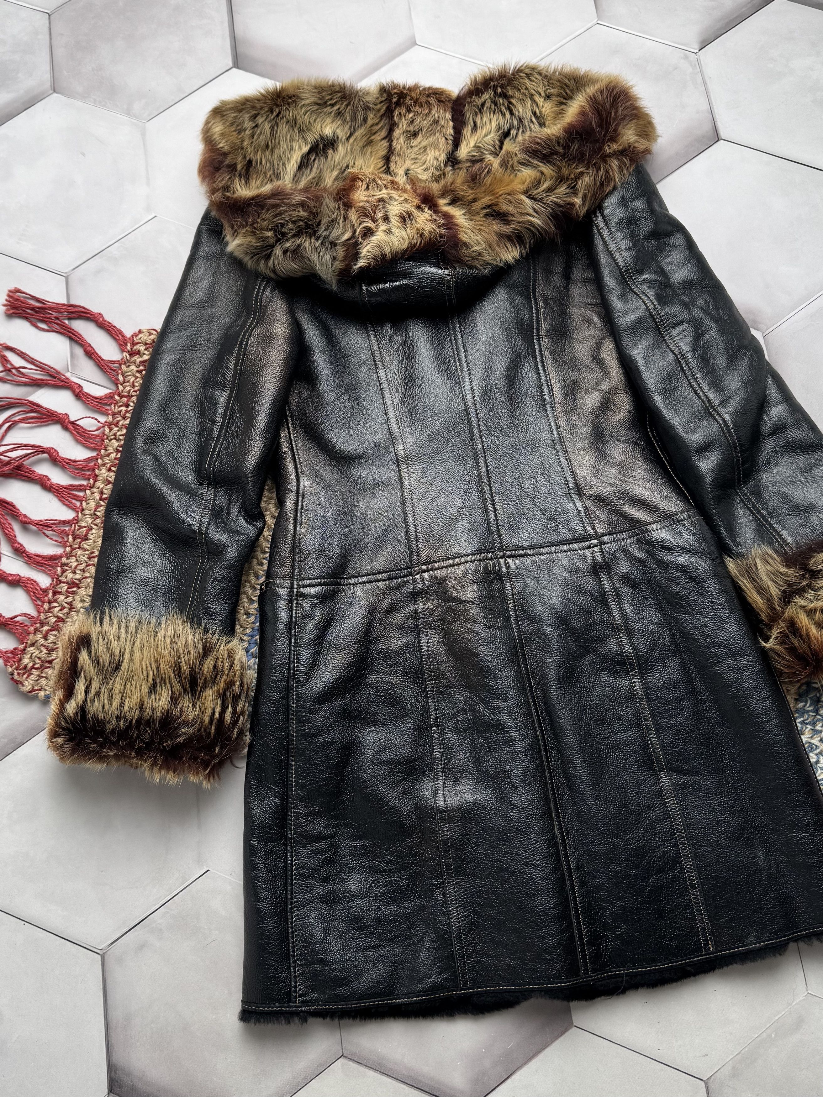 Japanese Brand Vintage Real Sheepskin Hooded Coat (E4) Size S / US 4 / IT 40 - 14 Thumbnail