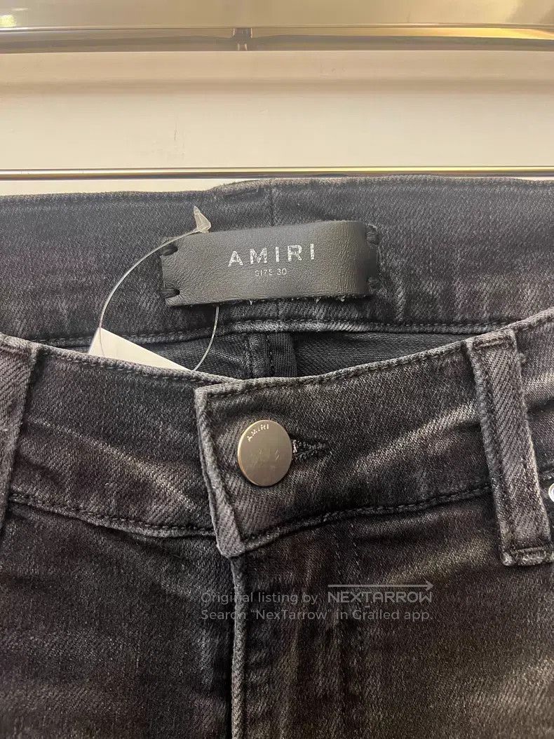 Amiri Amiri Black piebald distressed denim pants Size US 30 / EU 46 - 3 Thumbnail