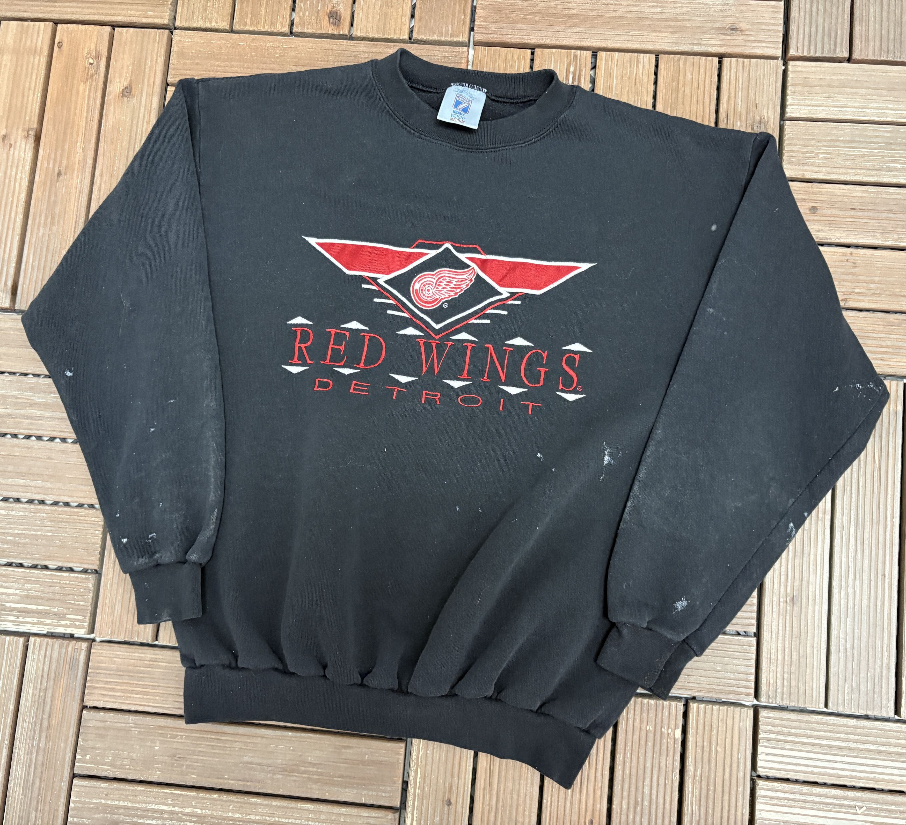 Logo 7 × Vintage Detroit Red Wings Vintage Black Crewneck Sweater Size US M / EU 48-50 / 2 - 3 Thumbnail