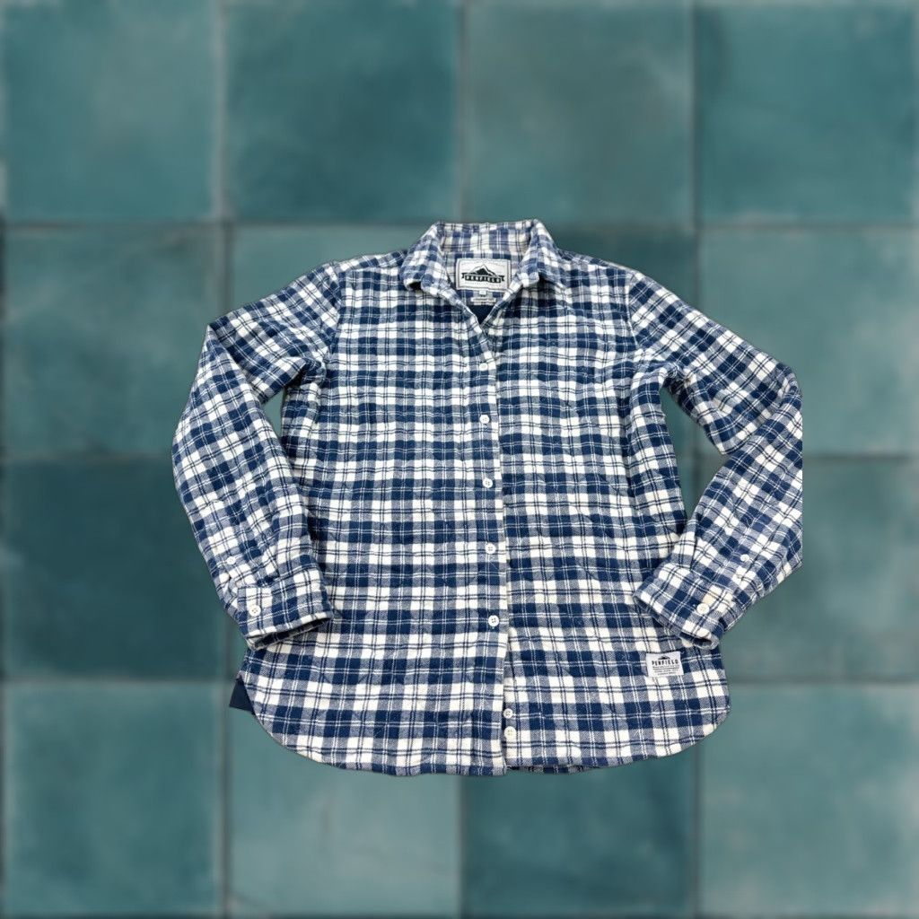 Penfield Penfield Shacket Womens Medium Blue White Plaid Quilted Flannel Boyfriend Fit Size M / US 6-8 / IT 42-44 - 1 Thumbnail