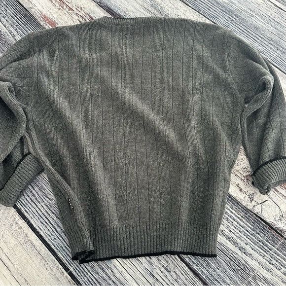 Hugo Boss Vintage Hugo Boss Ribbed Cotton Knit Gray Sweater Size US M / EU 48-50 / 2 - 4 Thumbnail