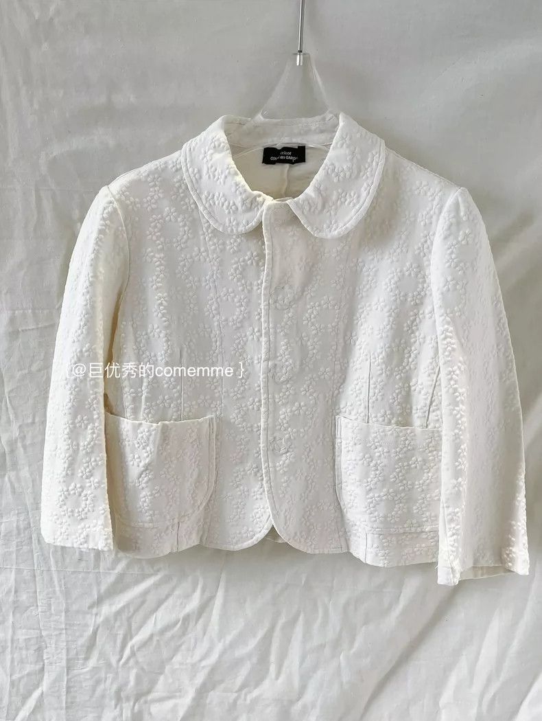 Comme des Garcons Comme Des Garcons Cream cream dimensional garland embossed Size S / US 4 / IT 40 - 1 Thumbnail