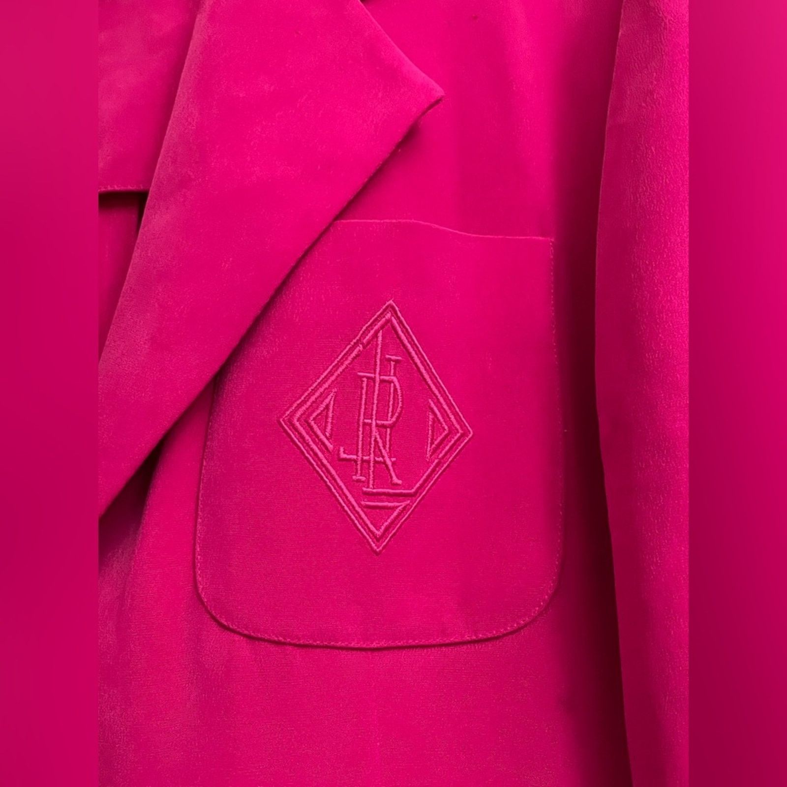 Lauren Ralph Lauren Lauren Ralph Lauren 100% Silk Button Blazer Fuschia Sz 6 Size M / US 6-8 / IT 42-44 - 3 Thumbnail