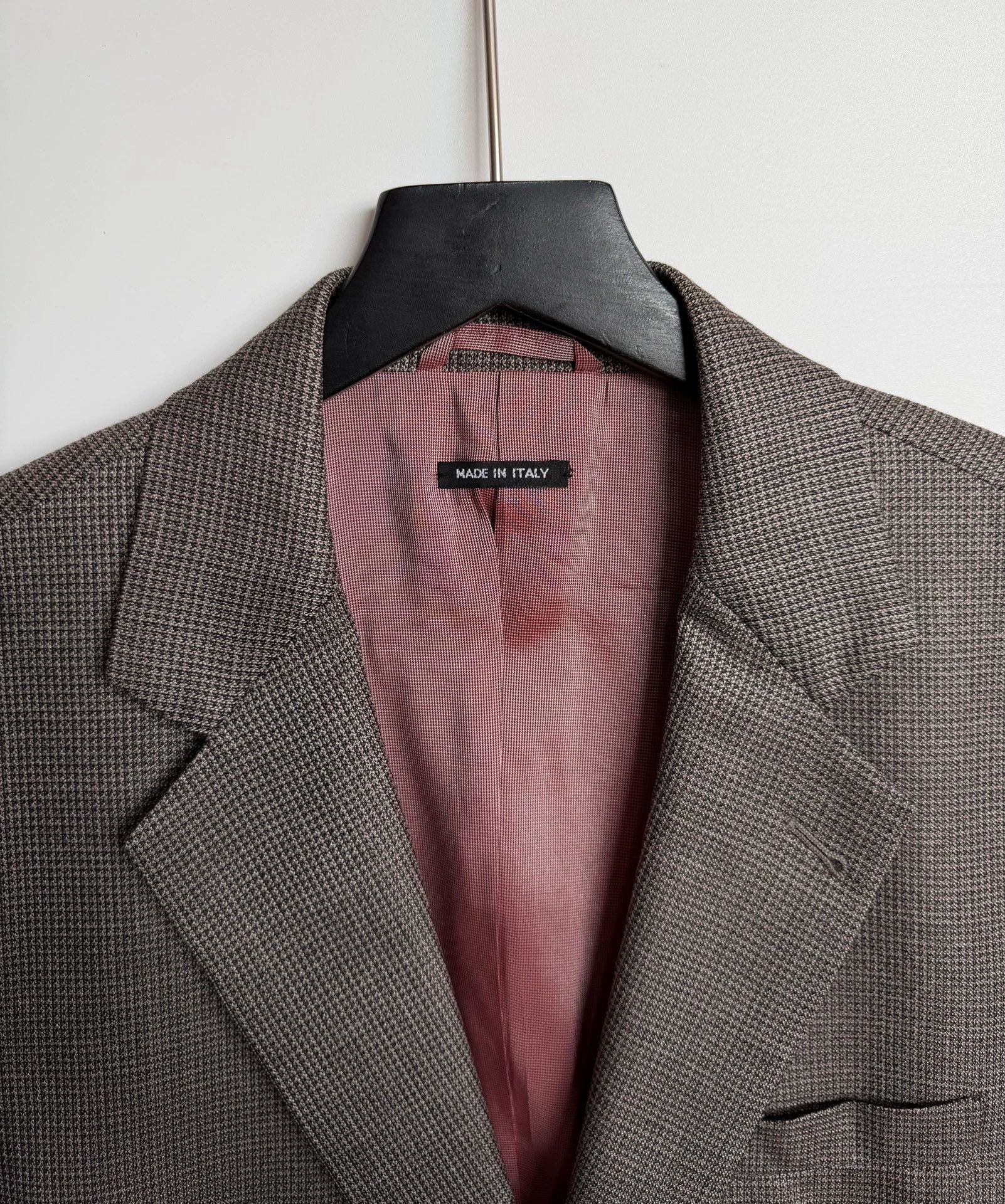 Giorgio Armani Giorgio Armani Wool Silk Blend Blazer 50 Grey Woven Size 50S - 5 Thumbnail