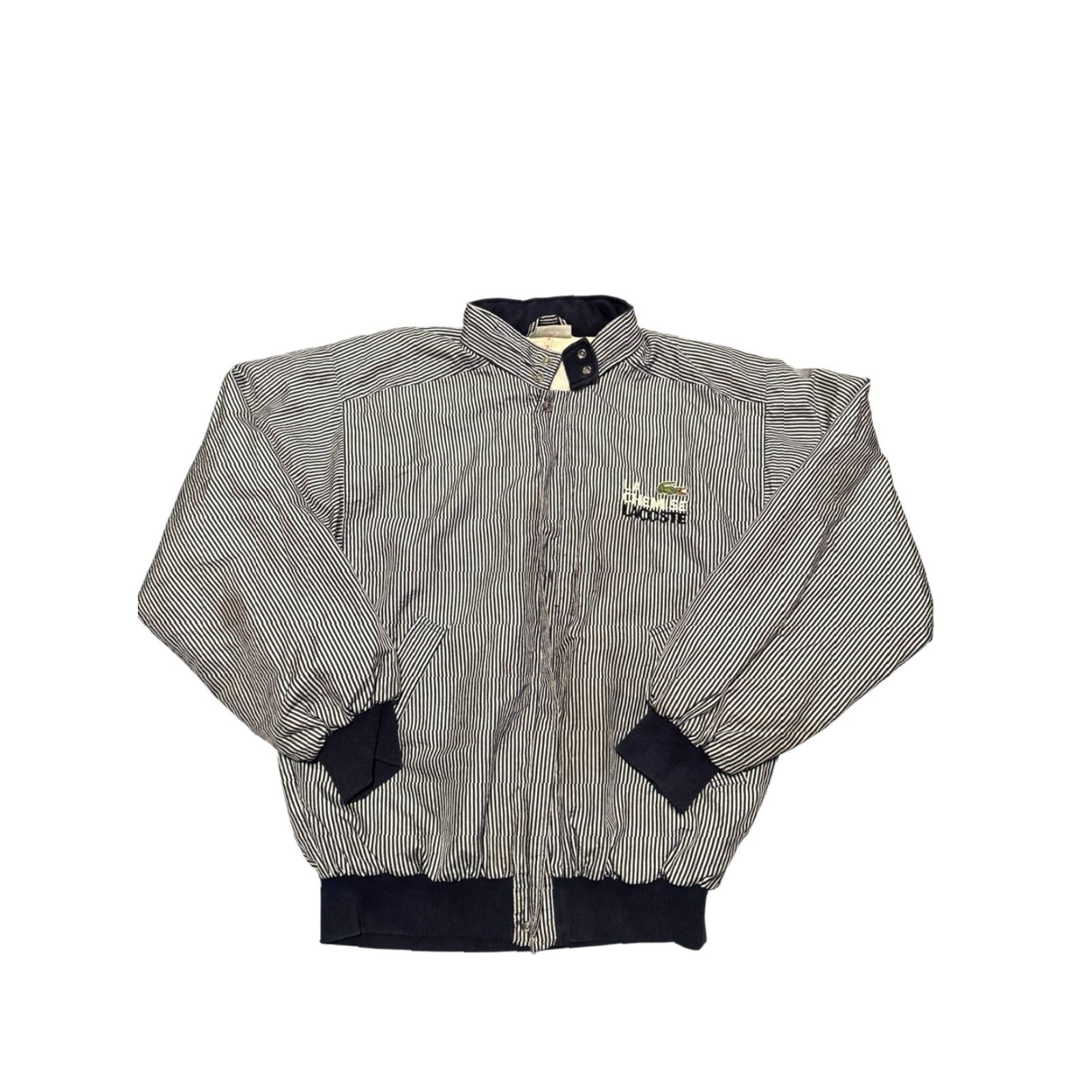 Lacoste VINTAGE Lacoste LA Chemise Striped Satin Bomber Jacket Mens Size S Blue 90s Sports Full Zip Rare Size US S / EU 44-46 / 1 - 7 Thumbnail