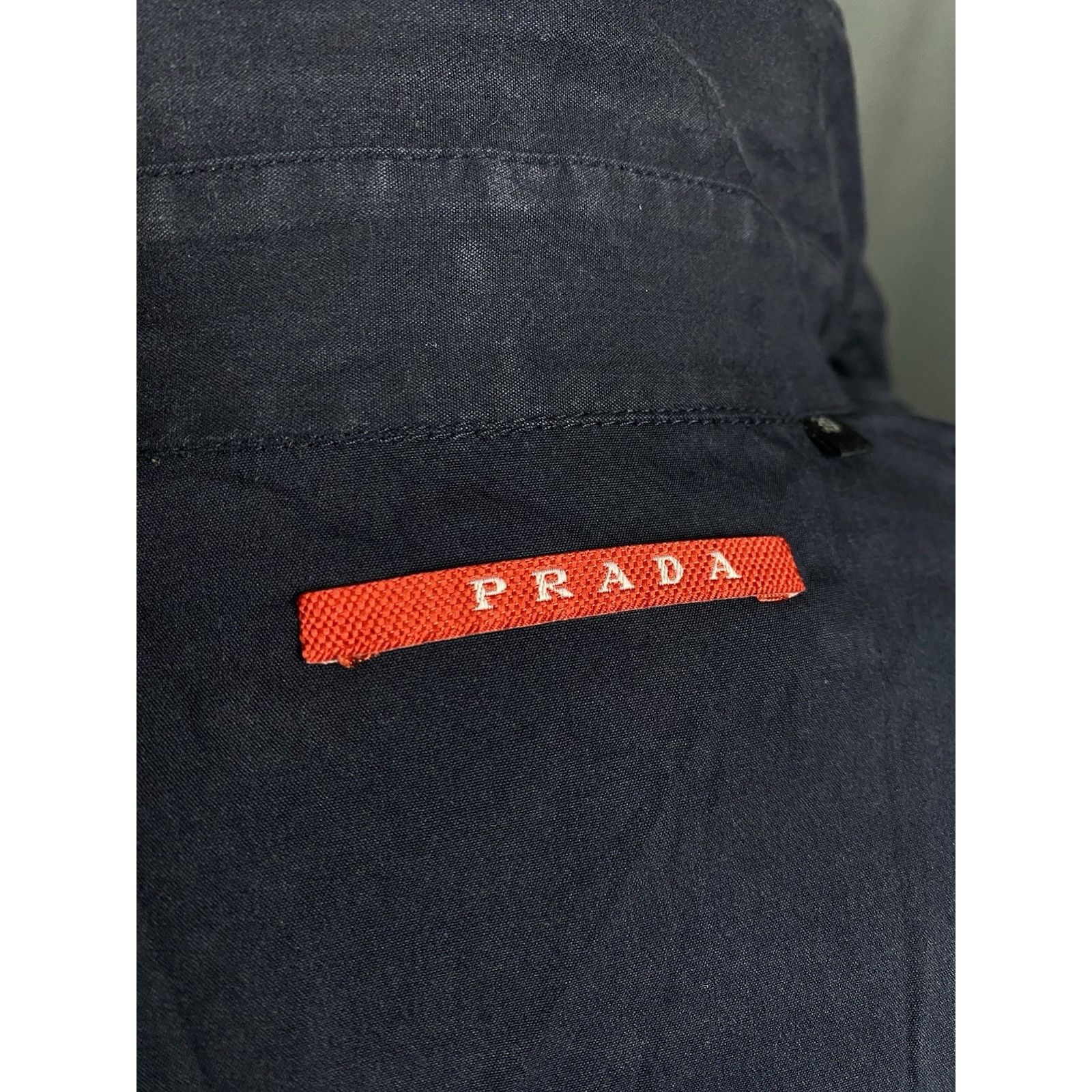 Prada Prada Red Tab Men's Blue Distressed Longsleeve Shirt Size 39 Size US S / EU 44-46 / 1 - 10 Thumbnail