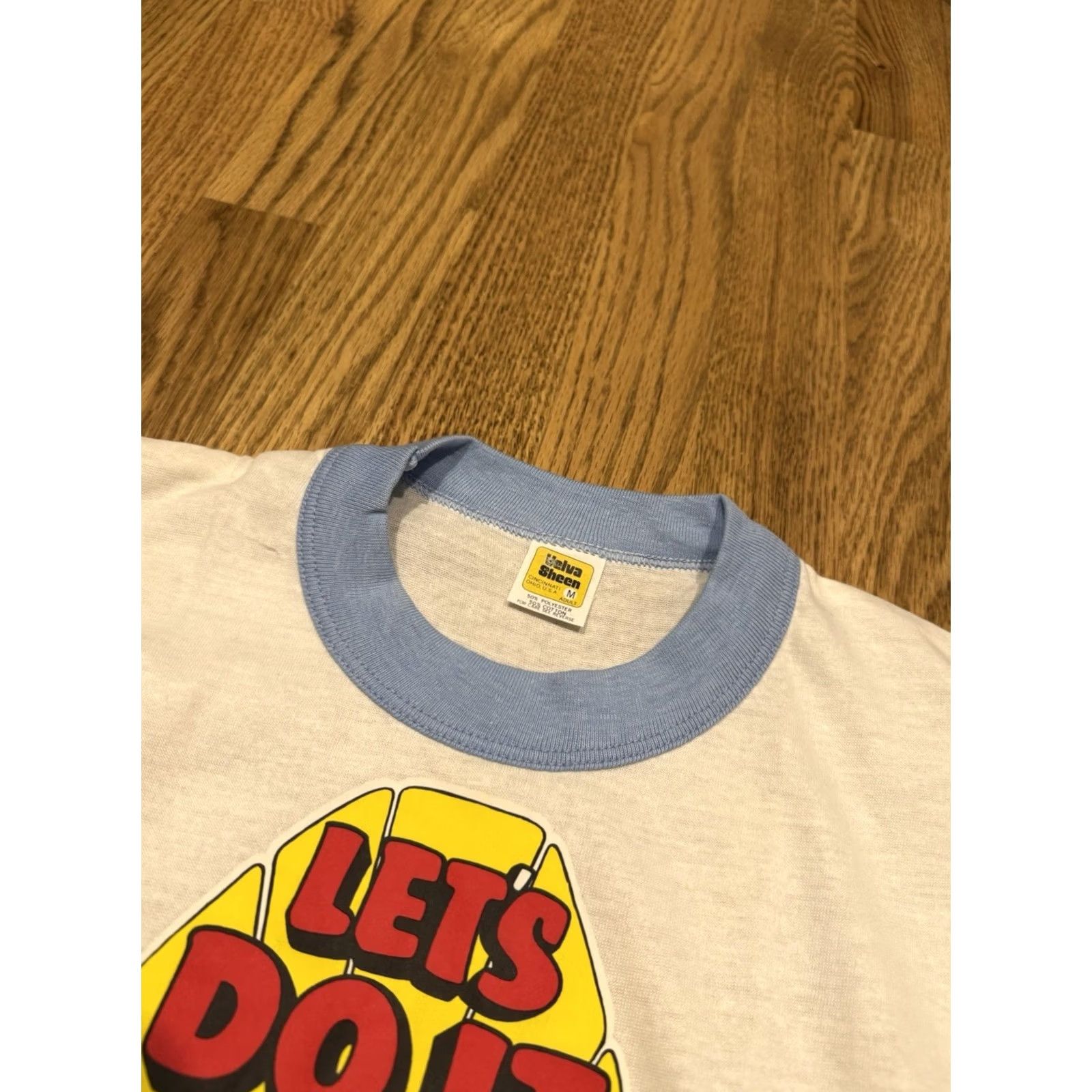 Vintage VINTAGE Just Jeans T-Shirt Shirt M White 80s Beach Denim Promo Retro Mens Short Sleeve Crew Neck Funny 80s Theme Size US M / EU 48-50 / 2 - 3 Thumbnail