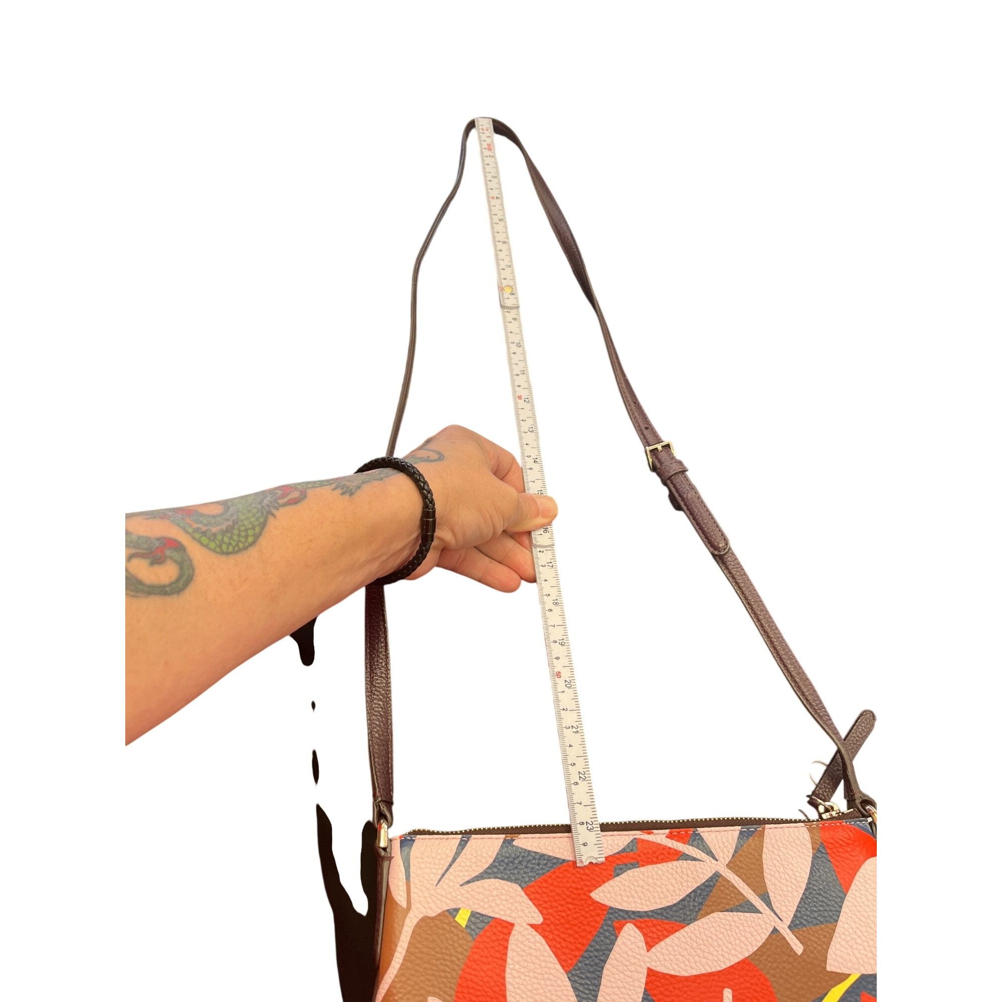 Kate Spade Kate Spade NY woms blue red floral crossbody handbag 9.5"x10 Size ONE SIZE - 16 Thumbnail