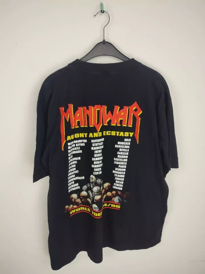 Vintage Vintage Manowar 1994 World Tour Agony and Ecstasy Shirt Size US XL / EU 56 / 4 - 7 Thumbnail