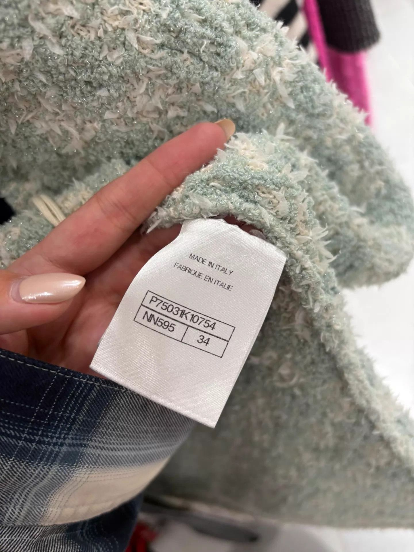 Chanel Chanel 23S Mint Tweed Check 4-Pocket Vest Women's 34 Size XS / US 0-2 / IT 36-38 - 7 Thumbnail
