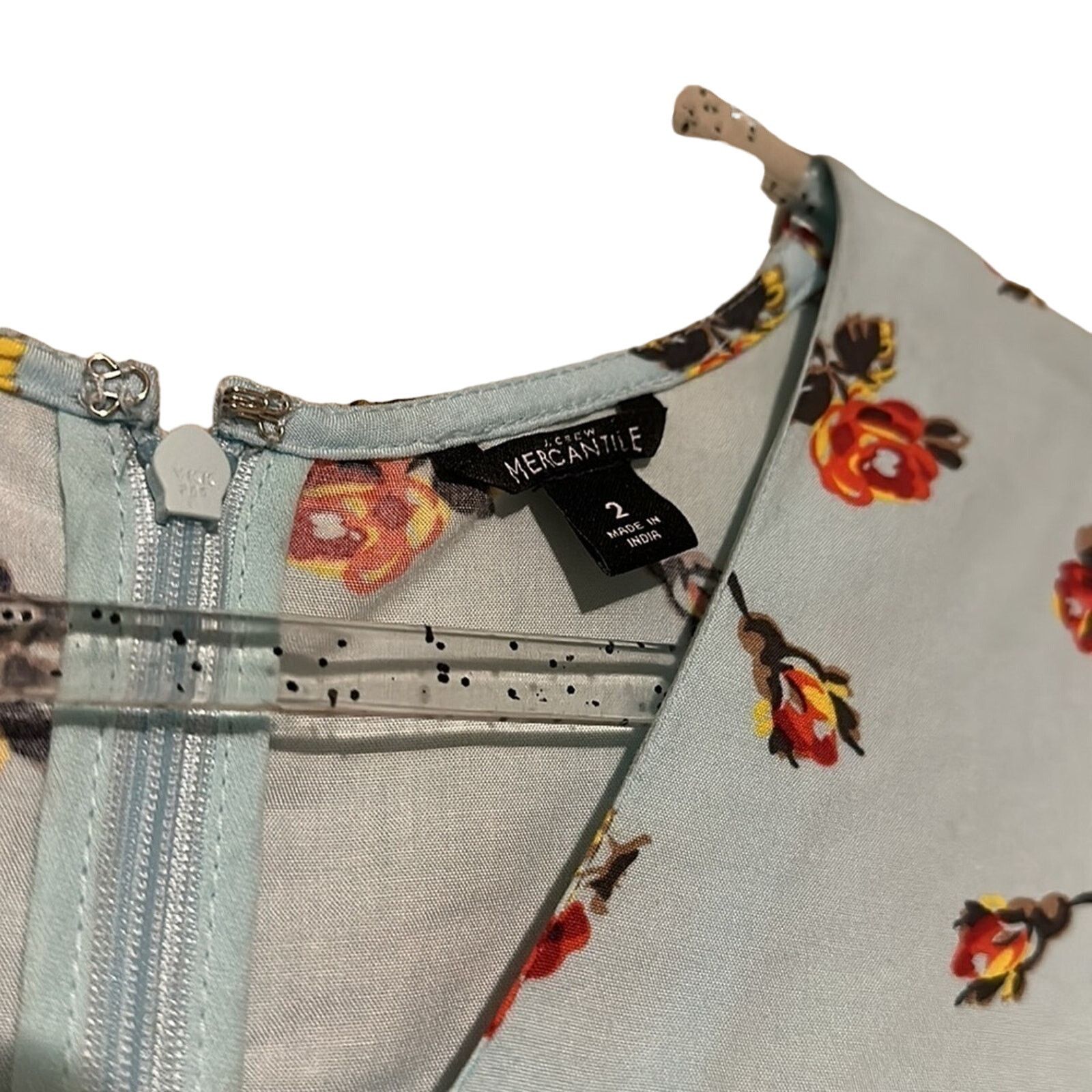 J.Crew Blue Floral Print Fit & Flare Dress Size XS / US 0-2 / IT 36-38 - 5 Thumbnail
