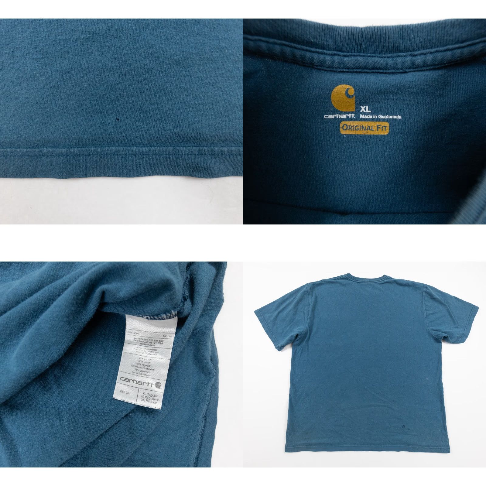 Carhartt Carhartt Blue Pocket Tee Shirt Adult XL Short Sleeve Crewneck Workwear Mens Size US XL / EU 56 / 4 - 8 Thumbnail