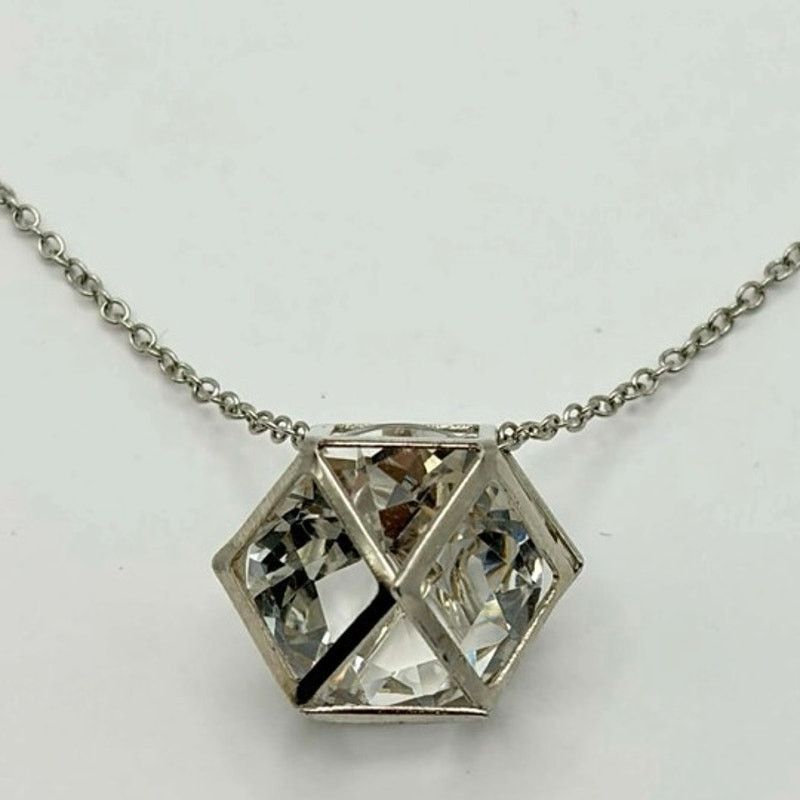 Other Silver Crystal Hexagon Time N True Necklace Size ONE SIZE - 2 Thumbnail