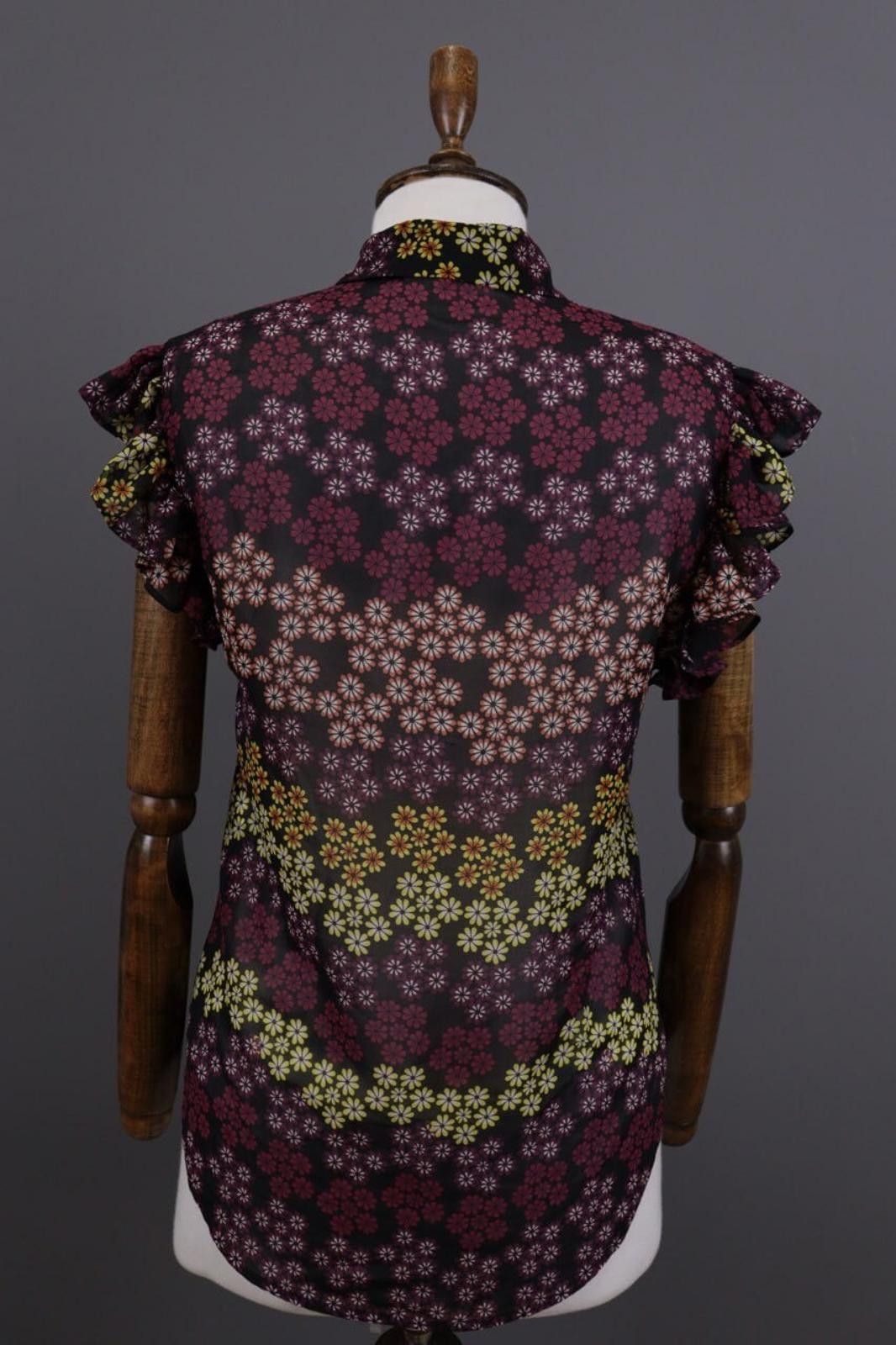 Dsquared2 Dsquared2 Black Mesh Floral Button Down Blouse Shirt Size 38 Size M / US 6-8 / IT 42-44 - 9 Thumbnail