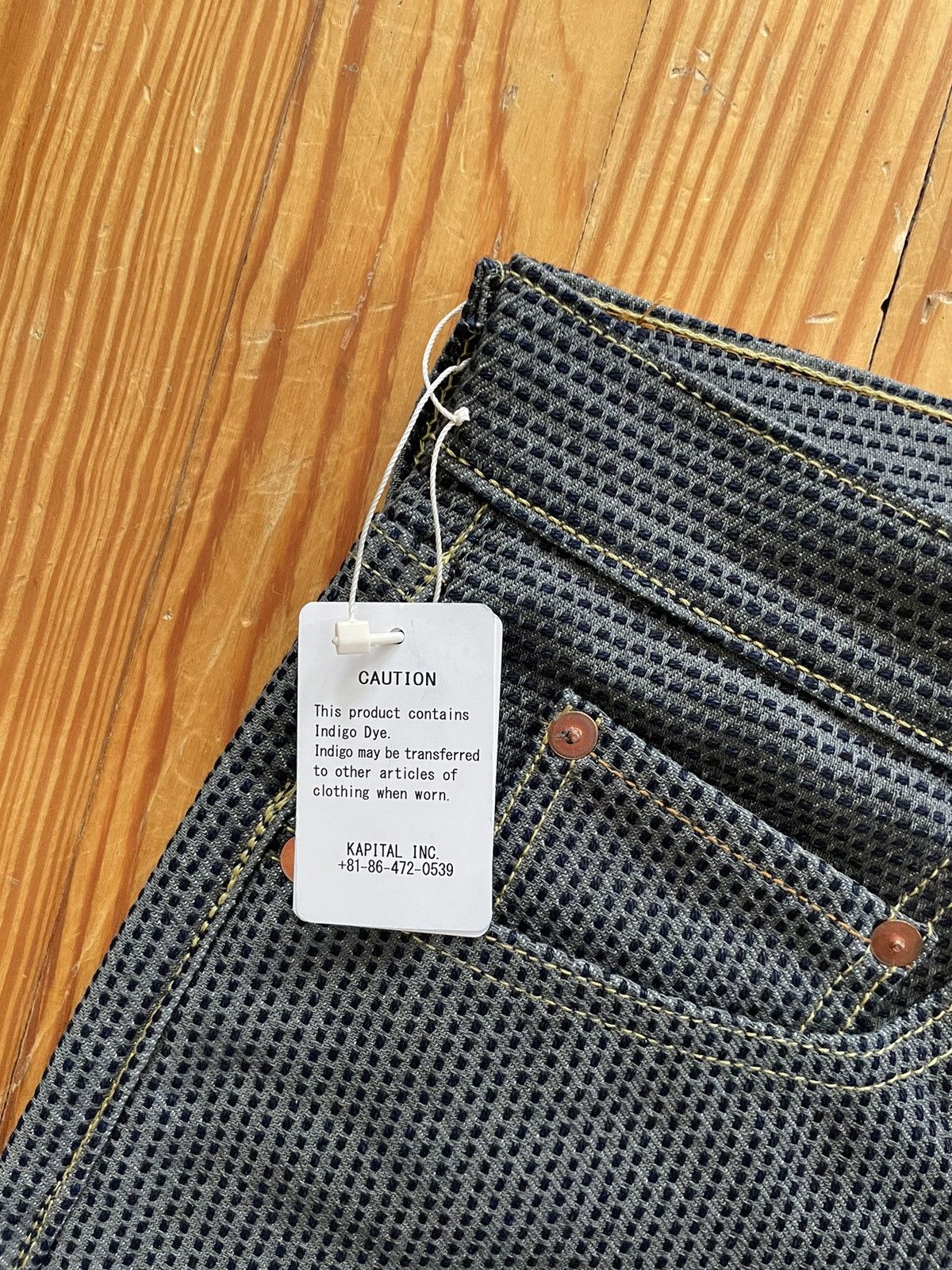 Kapital × Kapital Kountry Kapital Century Denim Pants Boro Sashiko Crash Gray Size US 34 / EU 50 - 4 Thumbnail