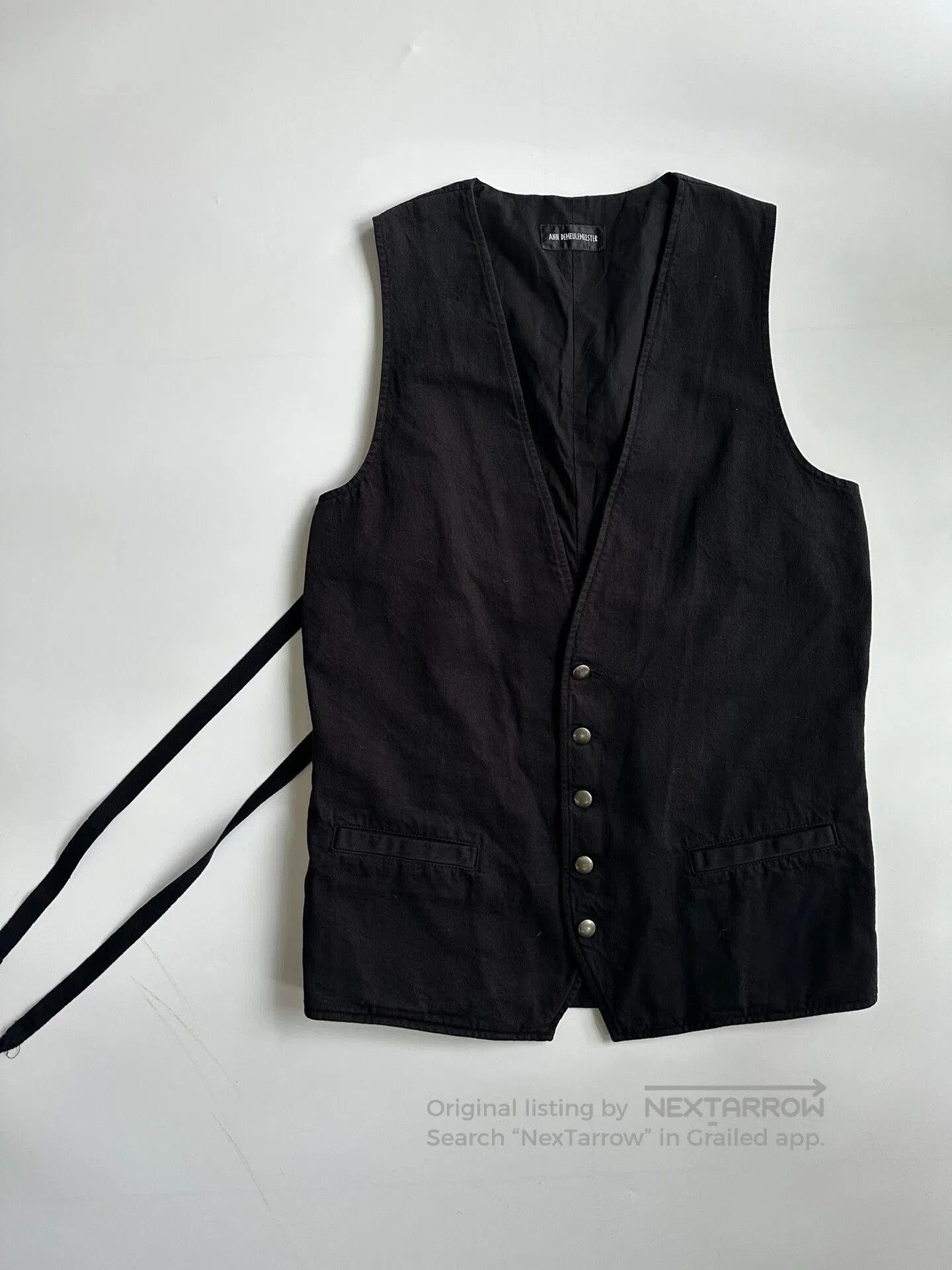 Ann Demeulemeester Ann Demeulemeester Black Vest 22SS. Size L / US 10 / IT 46 - 1 Thumbnail