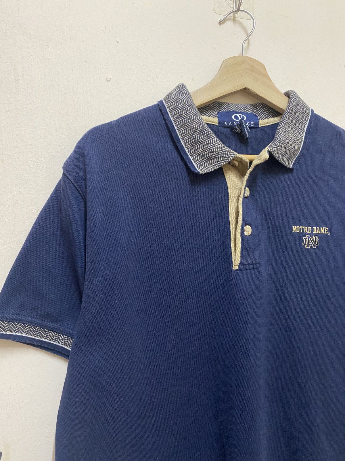The Unbranded Brand Notre Dame Collar Tee Small Logo Size US XS / EU 42 / 0 - 3 Thumbnail