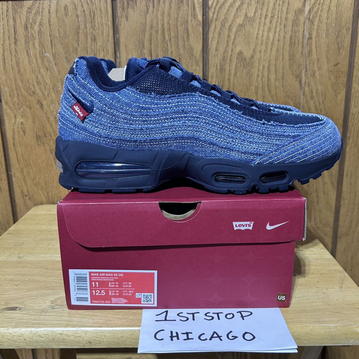 Levi's x Nike Air Max 95 OG Denim 11 US NEW HM4743-400