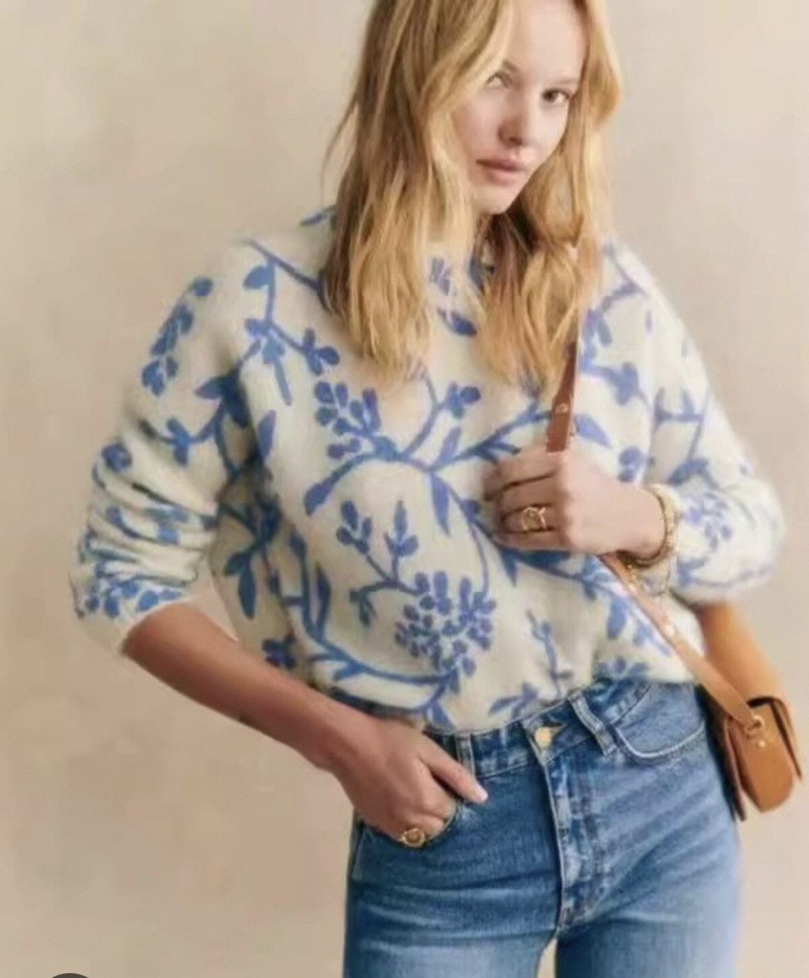 Sezane Sezane Floral Kid Mohair sweater Size XXS / US 00 / IT 34 - 2 Thumbnail