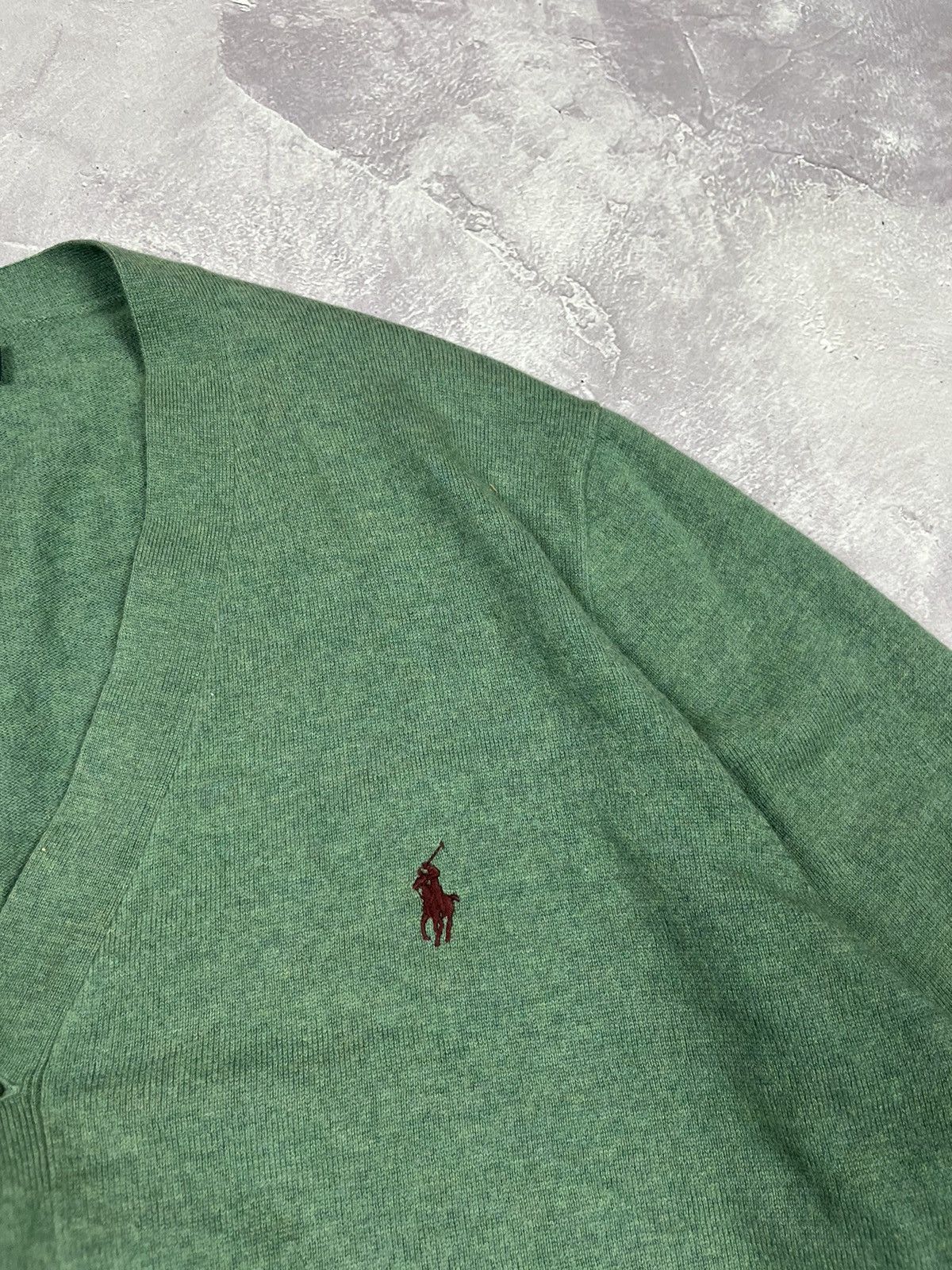 Polo Ralph Lauren 90s Vintage Polo Ralph Lauren Wool cardigan sweater Green Size US XXL / EU 58 / 5 - 2 Thumbnail