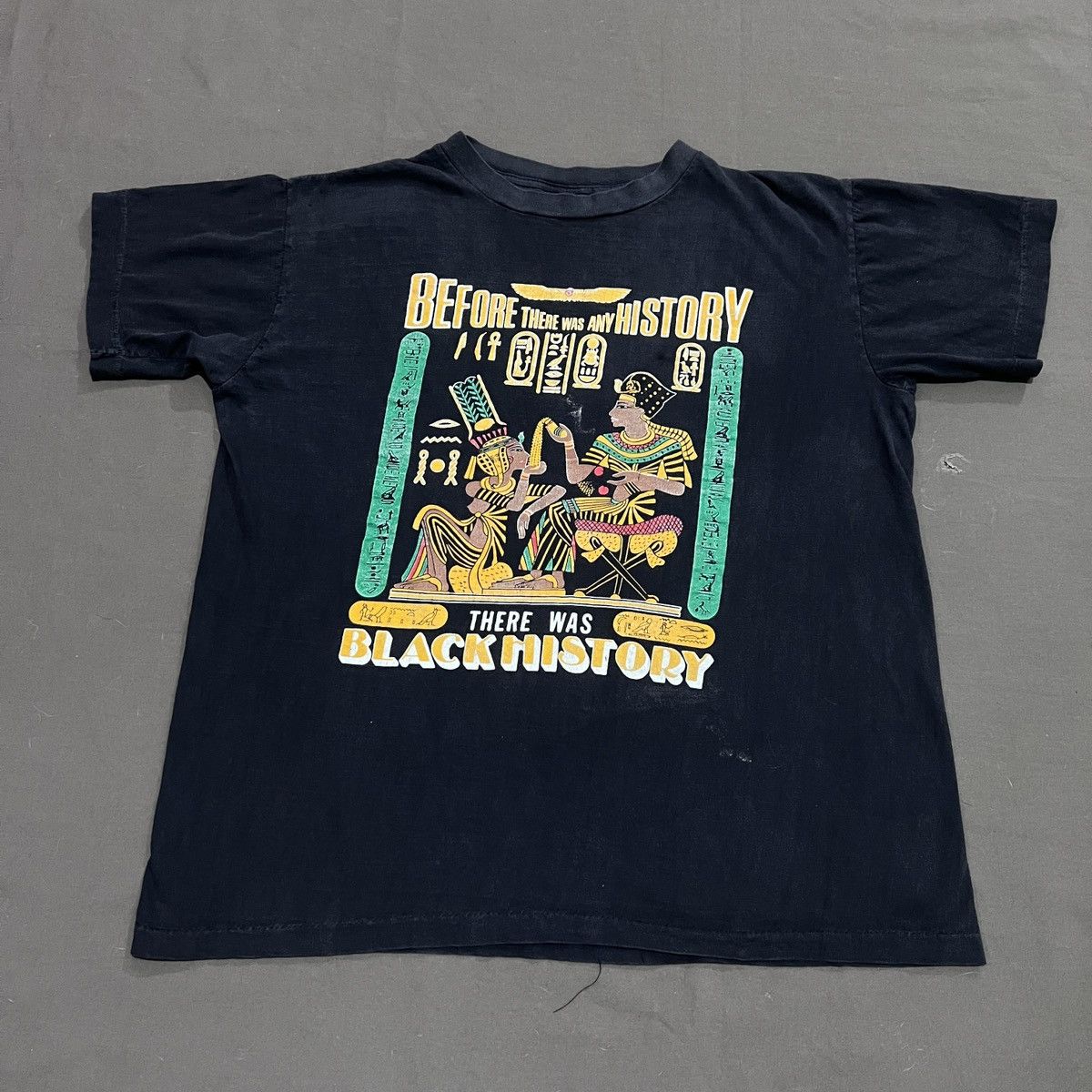 Rap Tees × Vintage Vintage 90s There Was Black History Queens of Ancient Faded Size US L / EU 52-54 / 3 - 3 Thumbnail