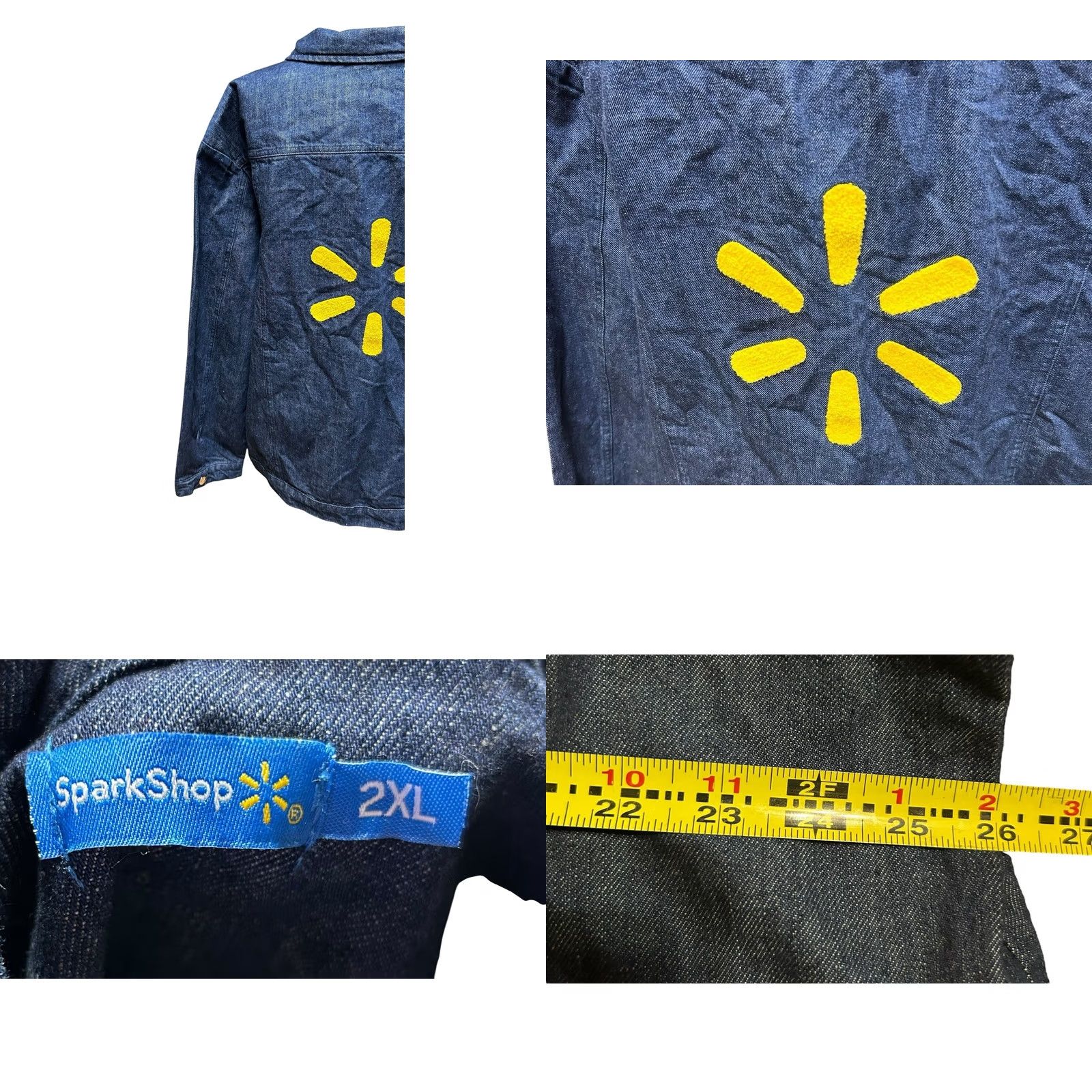 Walmart Walmart Blue Jean Jacket Adult Unisex 2XL Button Down Denim Long Sleeve Jacket Size US XXL / EU 58 / 5 - 9 Thumbnail