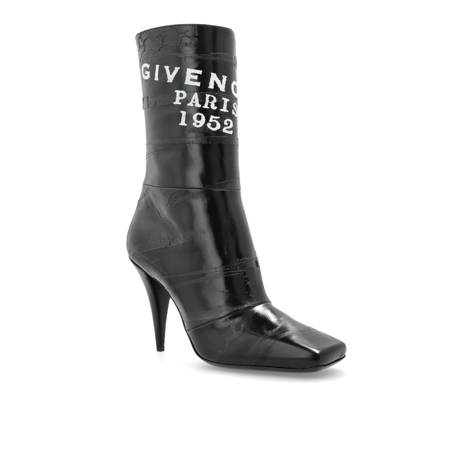 Givenchy GIVENCHY Square Black Heeled Ankle Boots New & Authentic (Wo Size US 8 / IT 38 - 2 Thumbnail