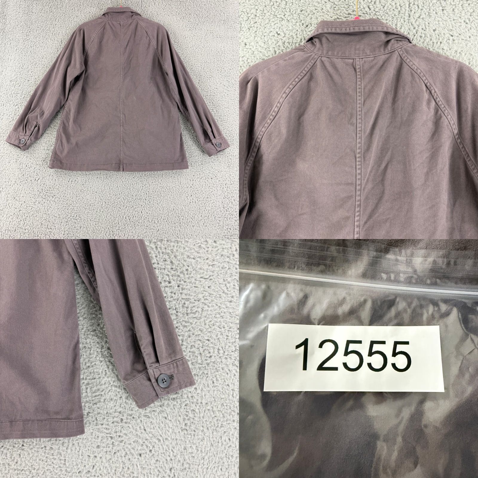 Vintage Bridge & Burn Boardman Work Jacket Womens Small Purple Button Front Long Sleeve Jacket Size S / US 4 / IT 40 - 9 Thumbnail