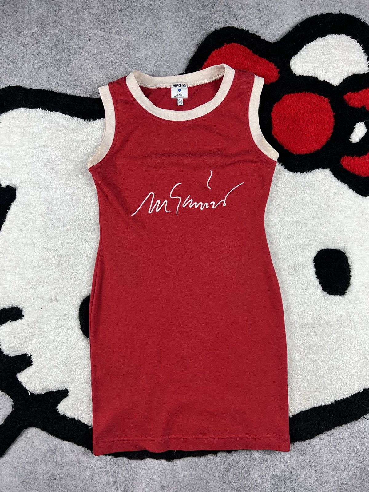 Moschino Y2K Vintage Moschino 90s Red Mini Dress Size M / US 6-8 / IT 42-44 - 1 Thumbnail