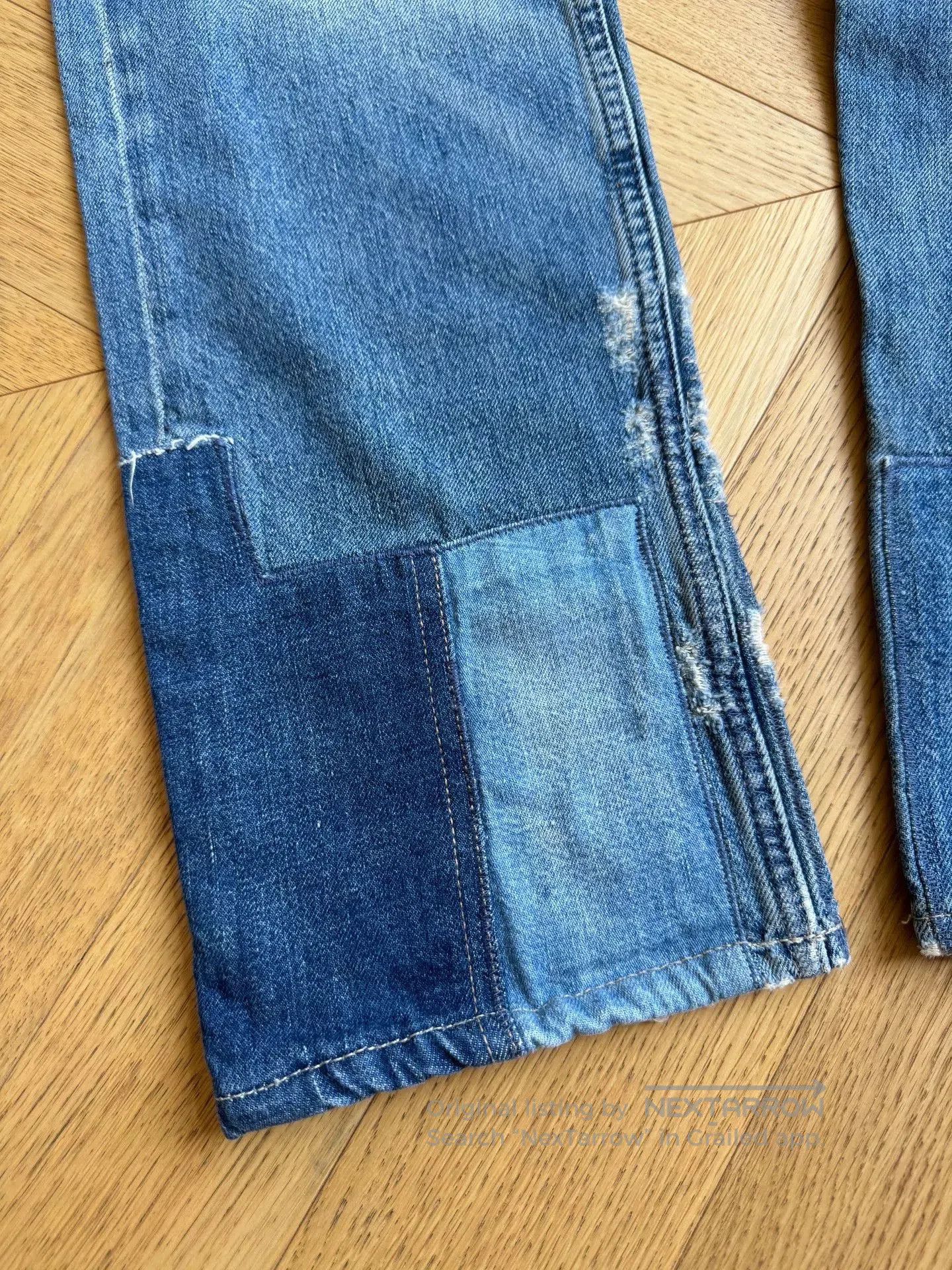 RLX Ralph Lauren Vintage Wash Patchwork Denim Jeans. Size US 32 / EU 48 - 2 Thumbnail