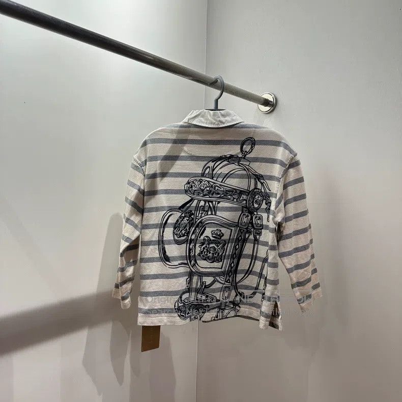 Hermes Hermes Striped print polo long-sleeve Size XXS / US 00 / IT 34 - 2 Thumbnail
