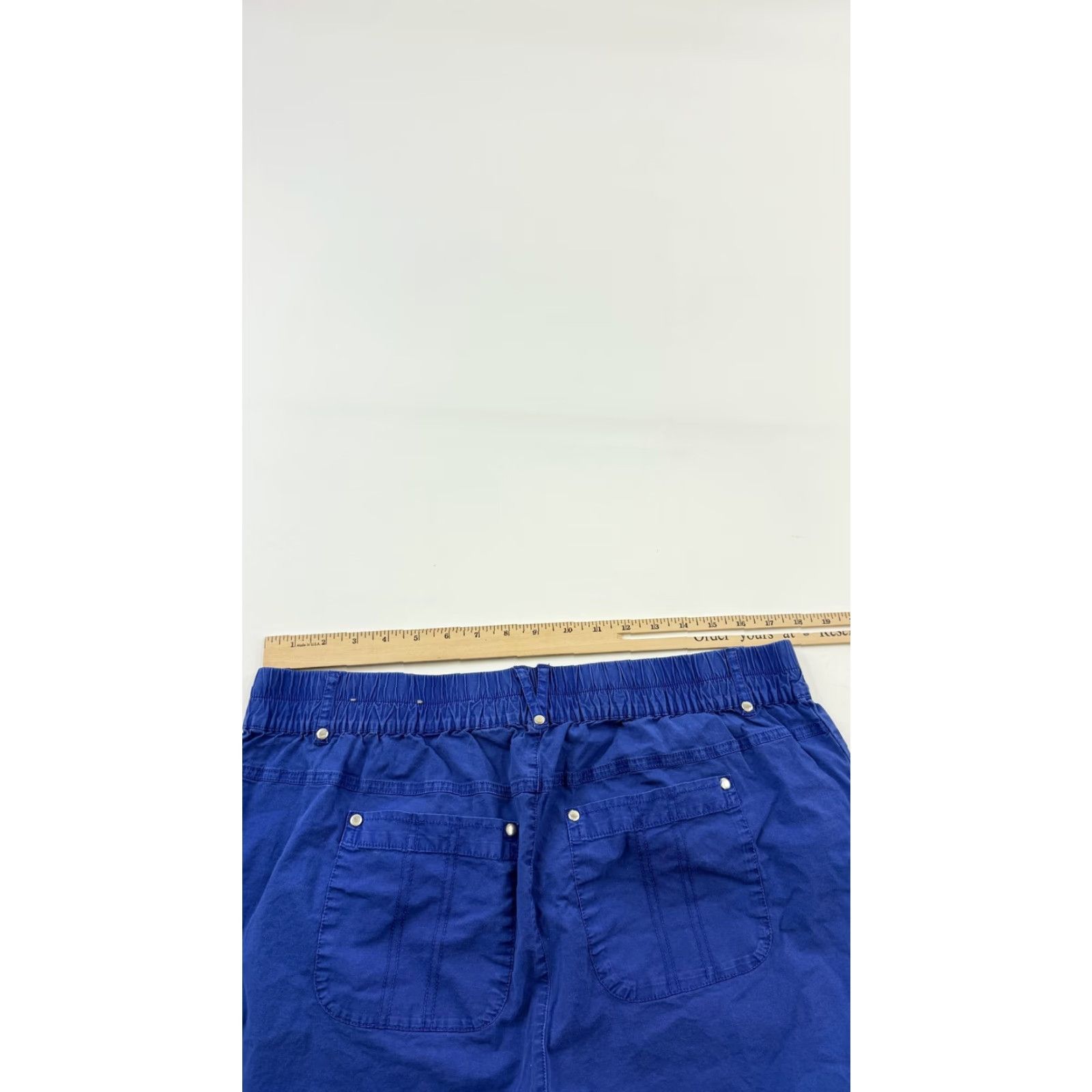 Soft Surroundings Soft Surroundings Shorts Womens XL Blue Cargo Utility Elastic Waist Cotton Size 40" / US 18 - 7 Thumbnail