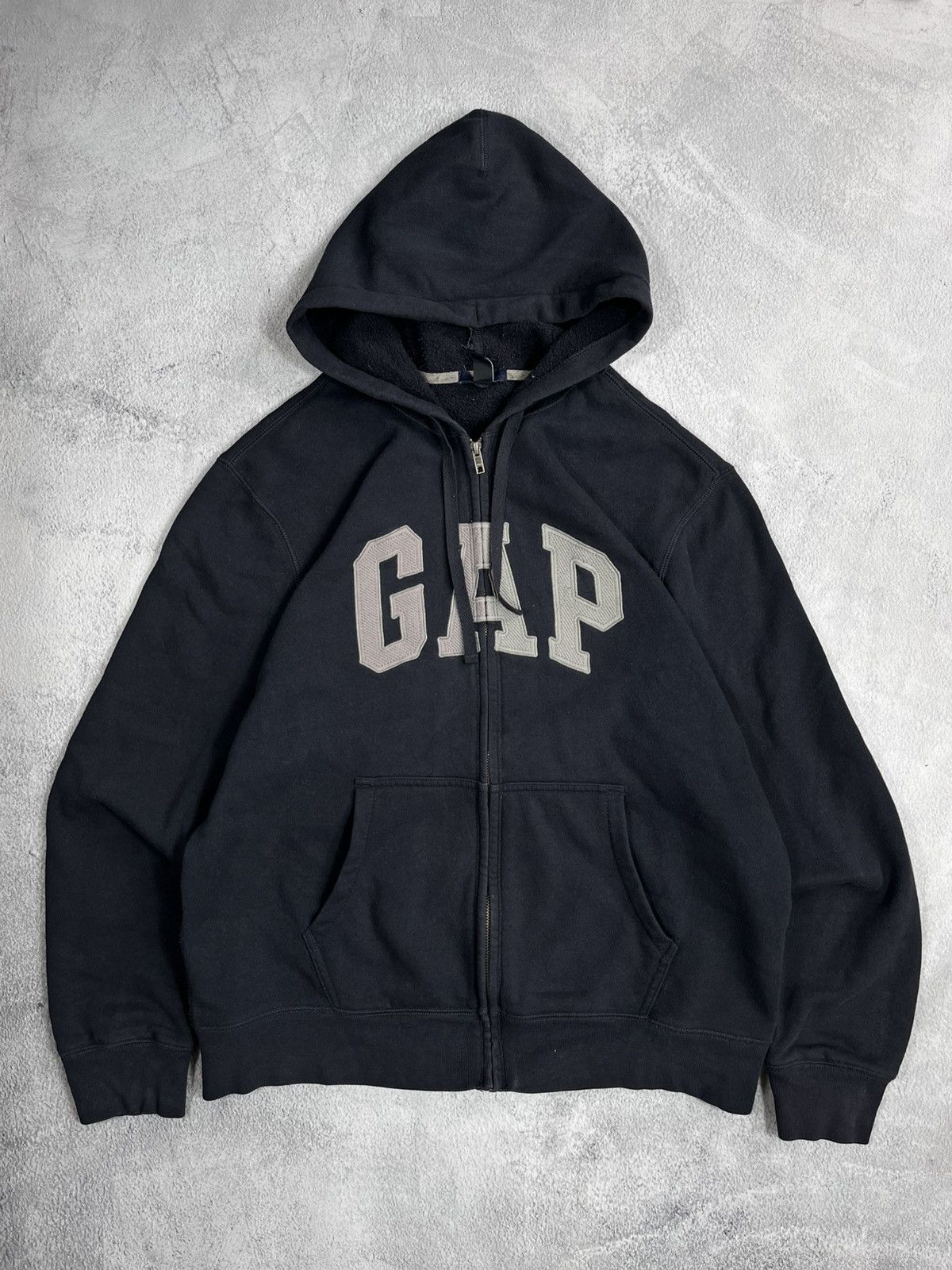 Gap × Vintage Vintage Y2K Gap big logo zip hoodie streetwear Yeezy style Size US L / EU 52-54 / 3 - 1 Thumbnail