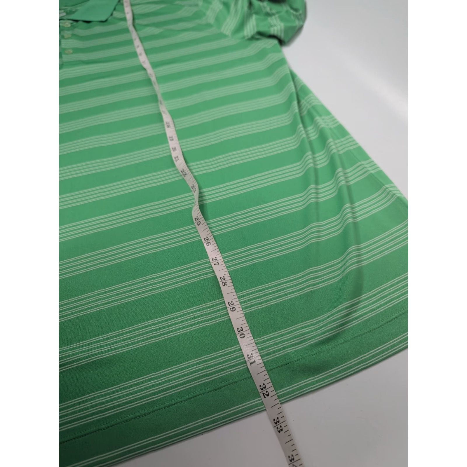 Nike Nike Golf Polo Shirt Mens 2XL Green Stripe Tour Performance Dri-FIT 452505-338 Size US XXL / EU 58 / 5 - 4 Thumbnail