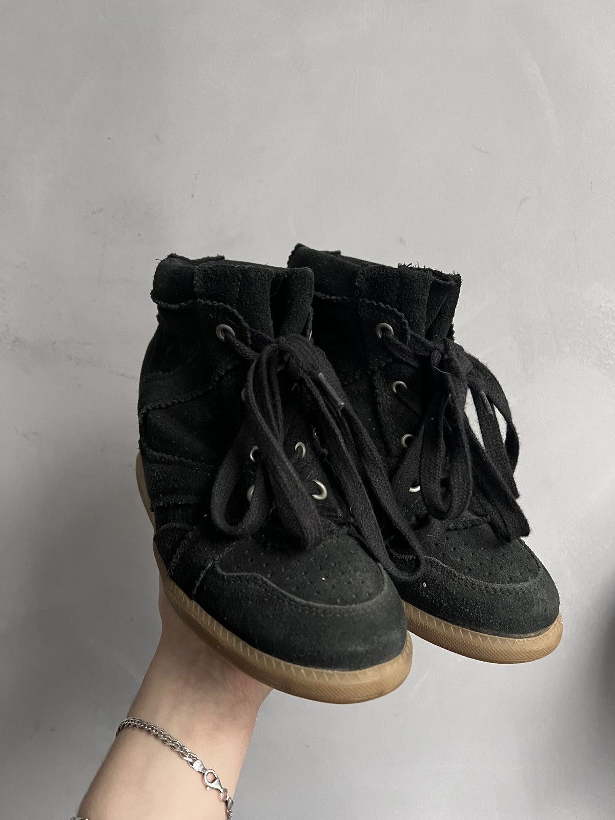 If Six Was Nine Isabel Marant style Baskets black suede femme shoes man 40 Size US 10 / IT 40 - 2 Thumbnail